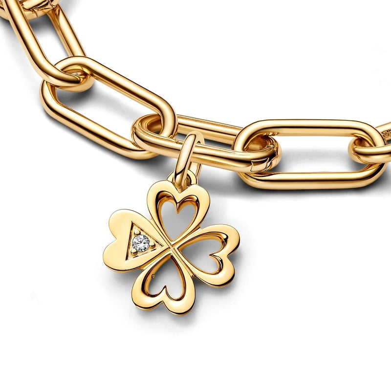 ME Heart Four-leaf Clover Medallion Charm