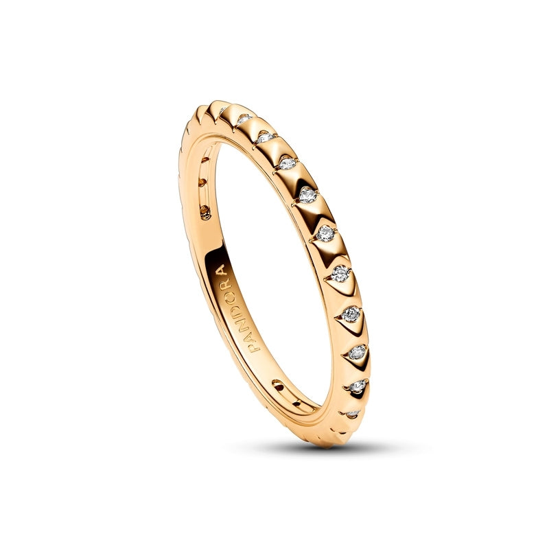 ME 14k Gold-Plated Pyramids Ring