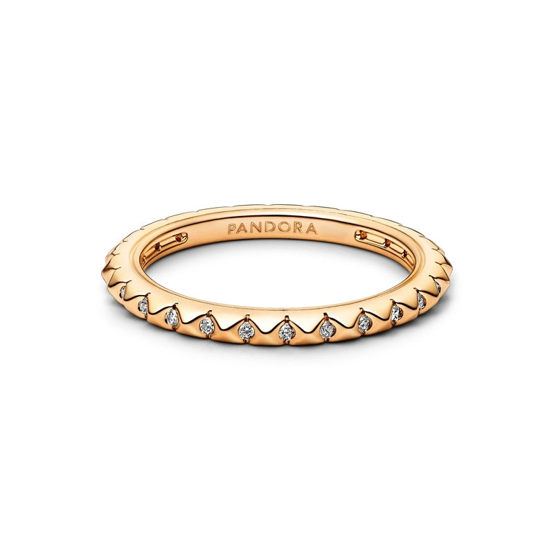 ME 14k Gold-Plated Pyramids Ring