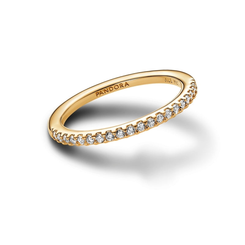 14k Gold-Plated Sparkling Band Ring