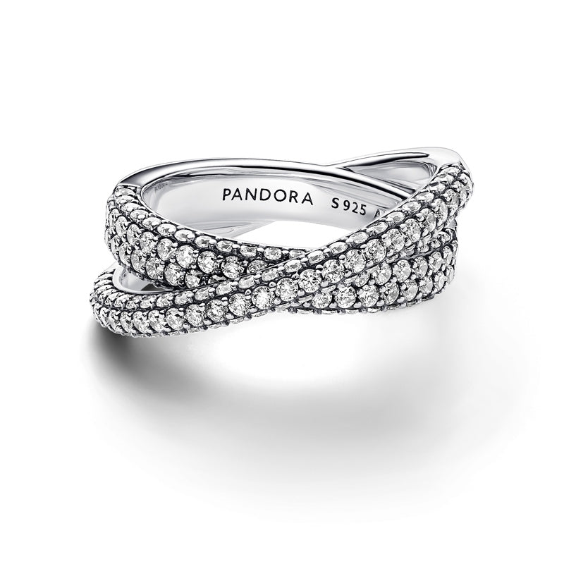 Timeless Pavé Crossover Dual Band Ring