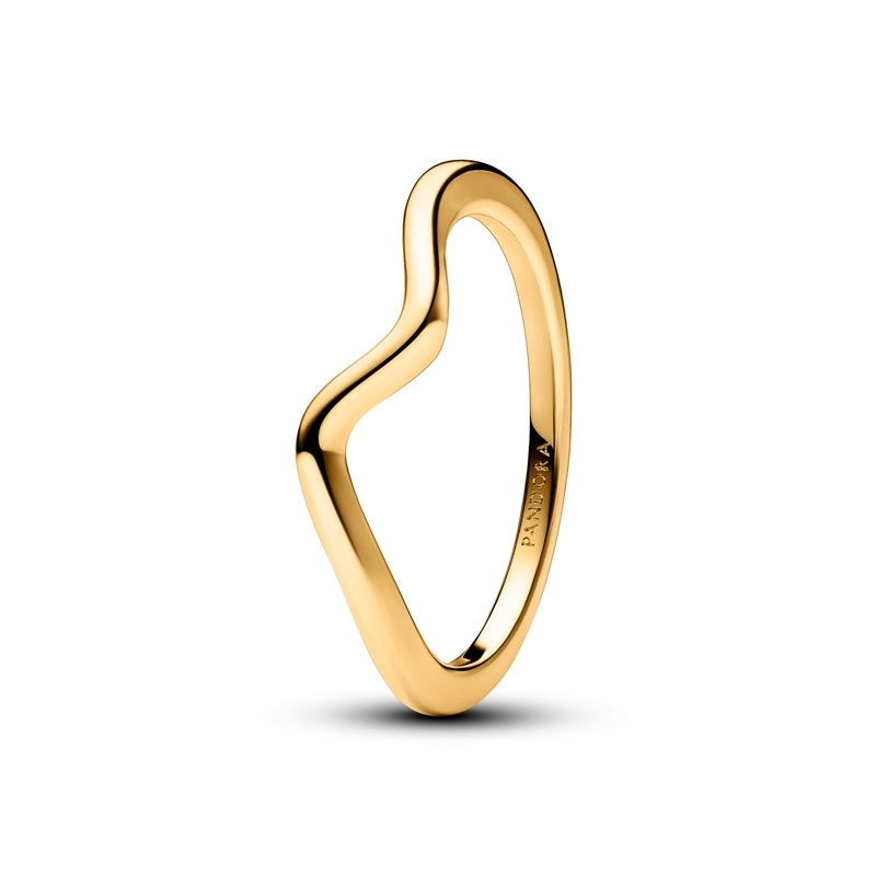 14k Gold-Plated Polished Wave Ring