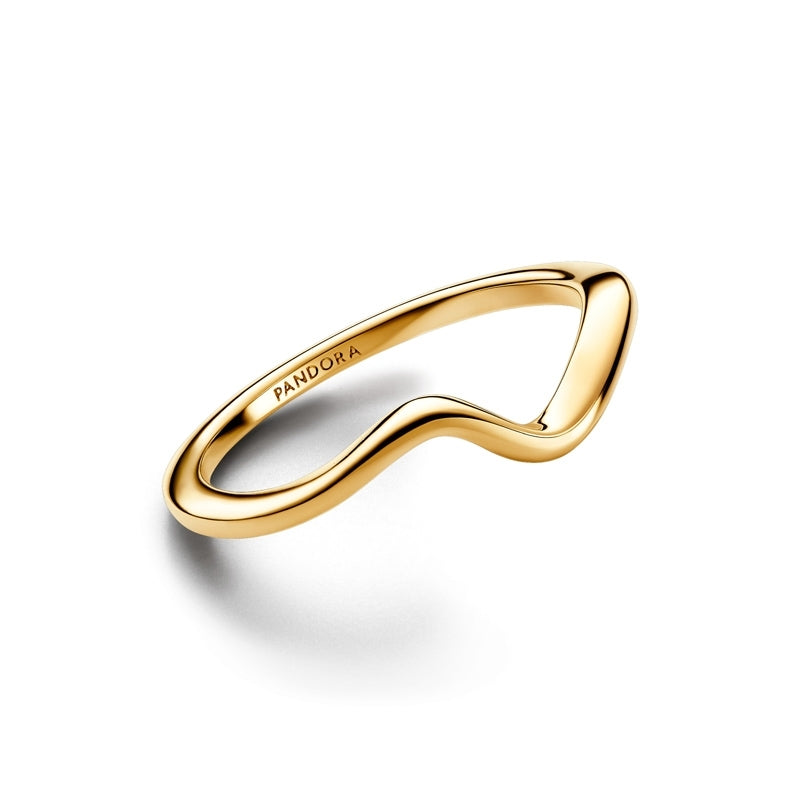 14k Gold-Plated Polished Wave Ring