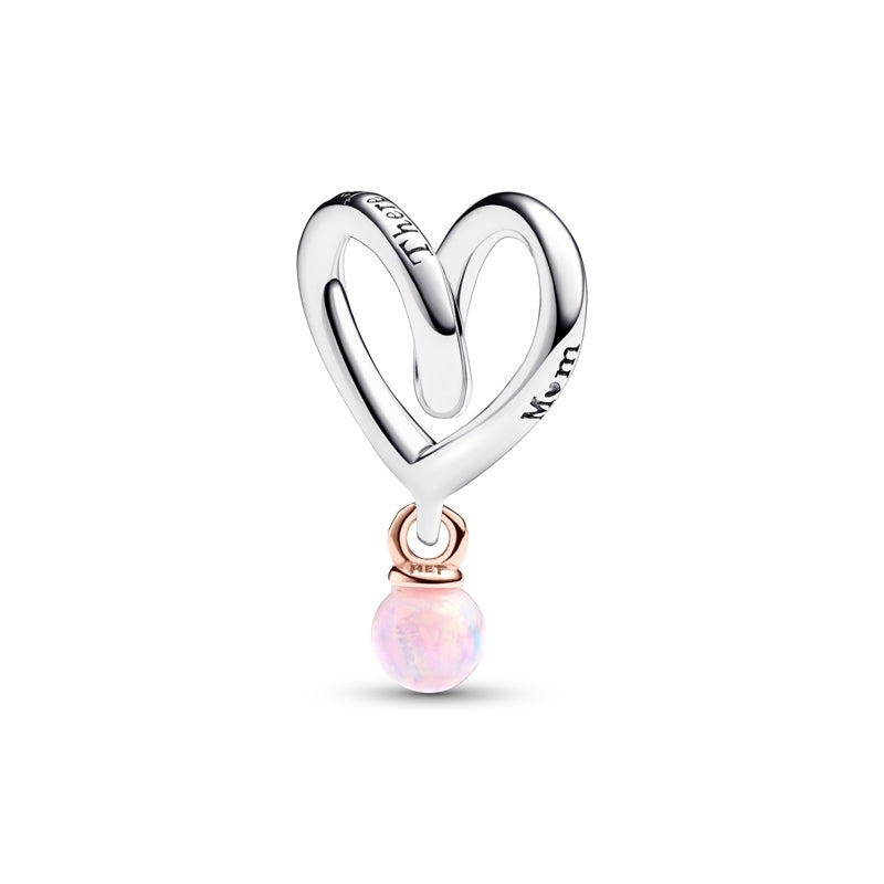 Two-tone Wrapped Heart Charm