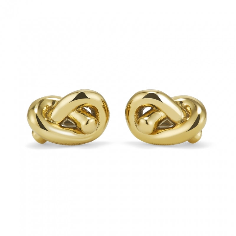 Lover's Knot Gold Tone Stud Earrings