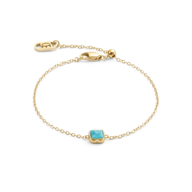 Turquoise Gold December Birthstone Bracelet