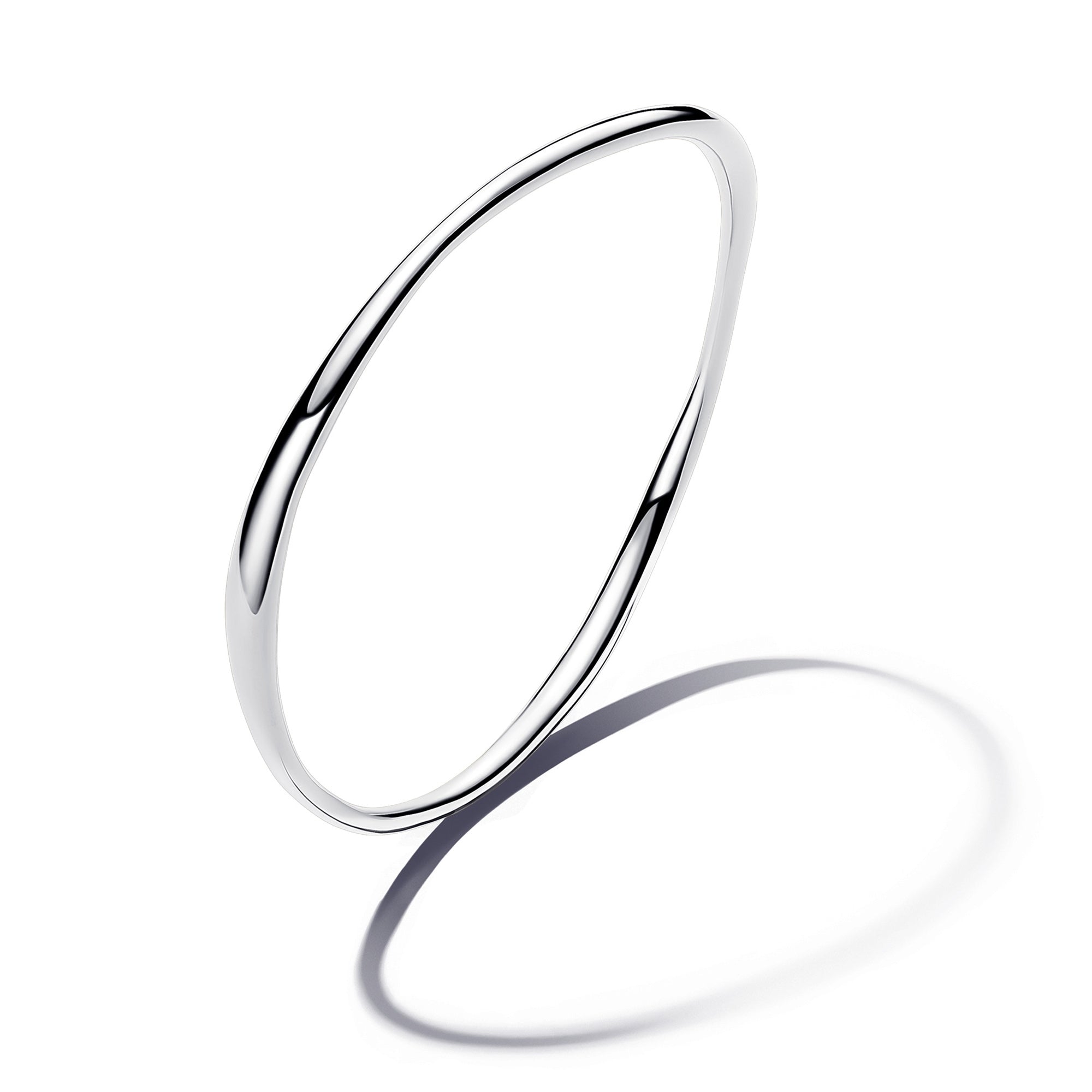Sterling Silver Organically Shaped Bangle