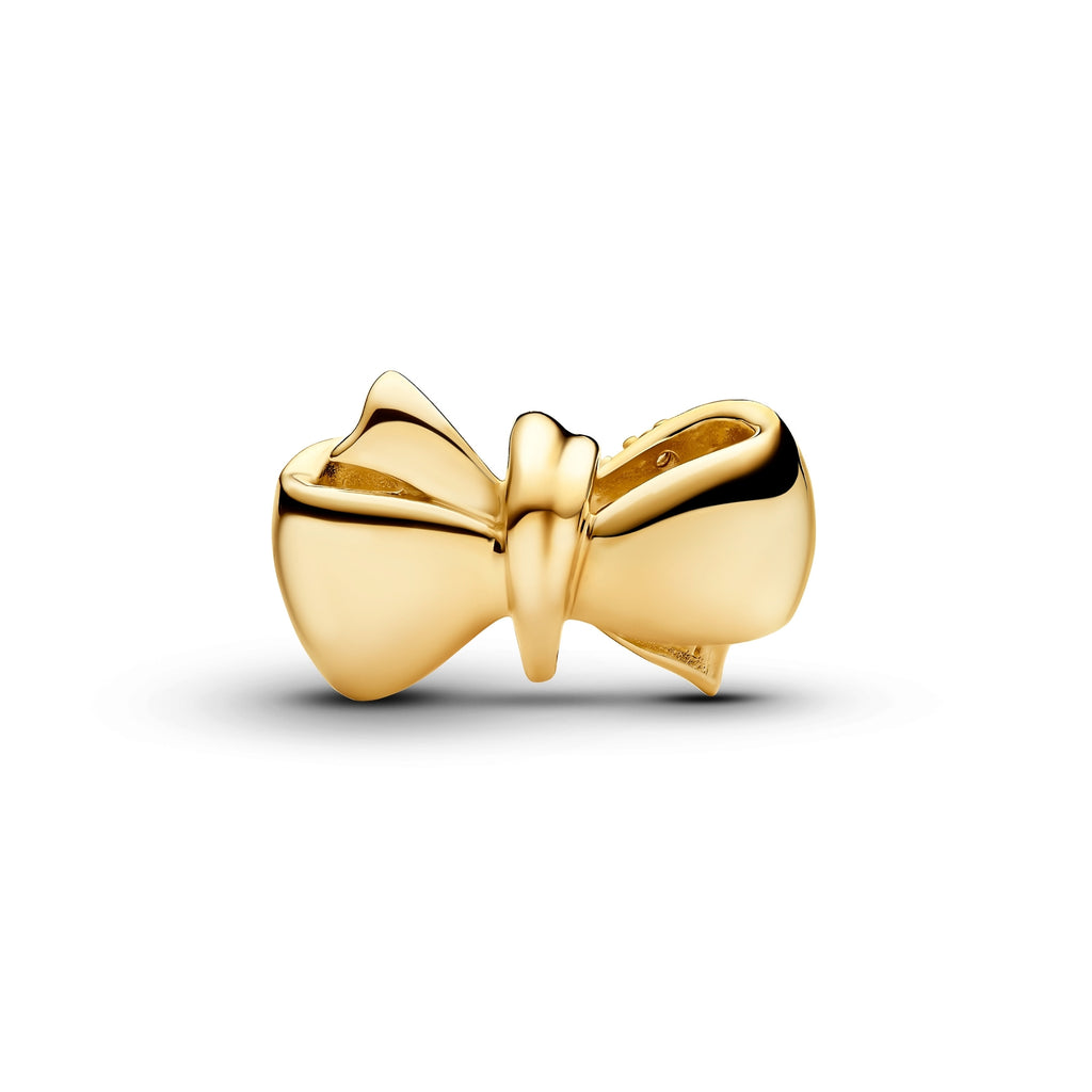 14k Gold-Plated Sparkling Bow Charm