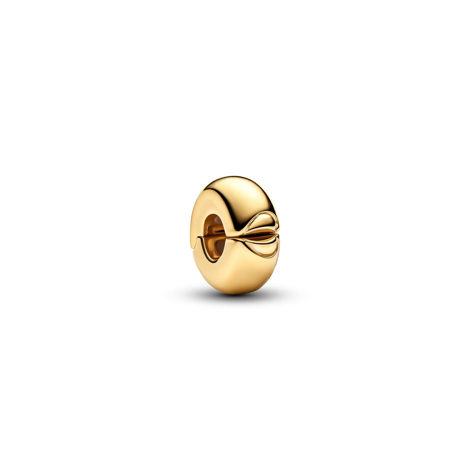 14k Gold-Plated Round Clip Charm