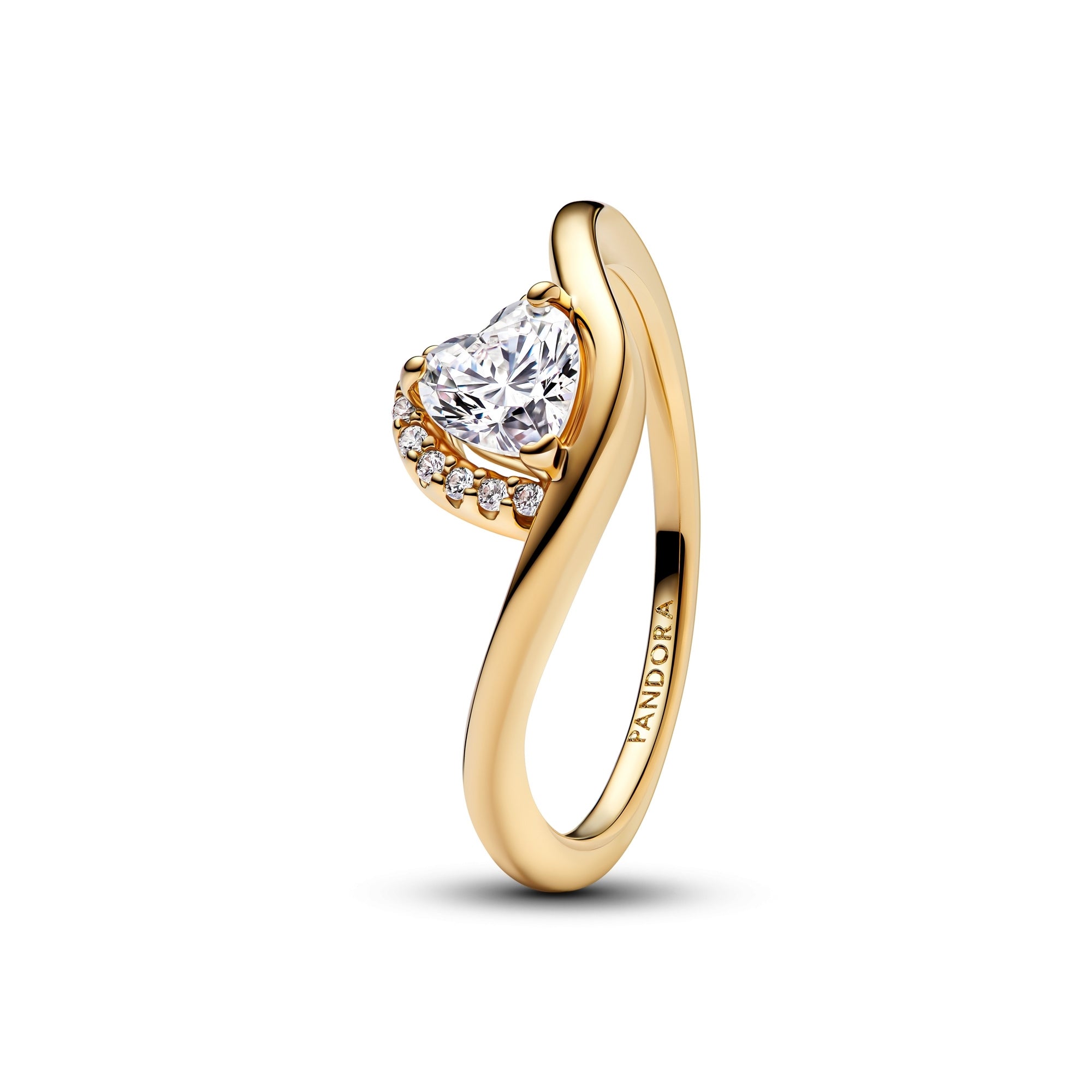 14k Gold-Plated Wavy Heart Ring