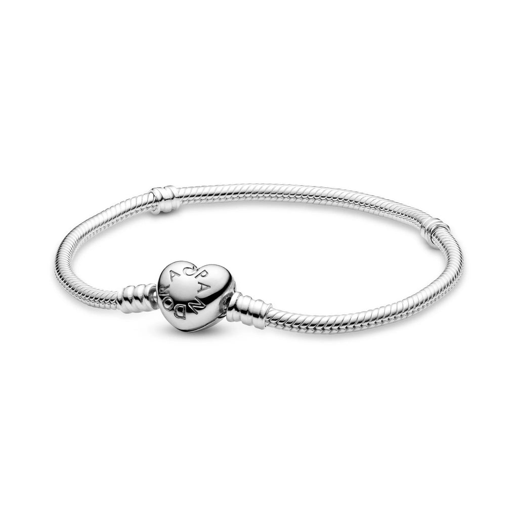 Moments Silver Bracelet with Heart Clasp 590719