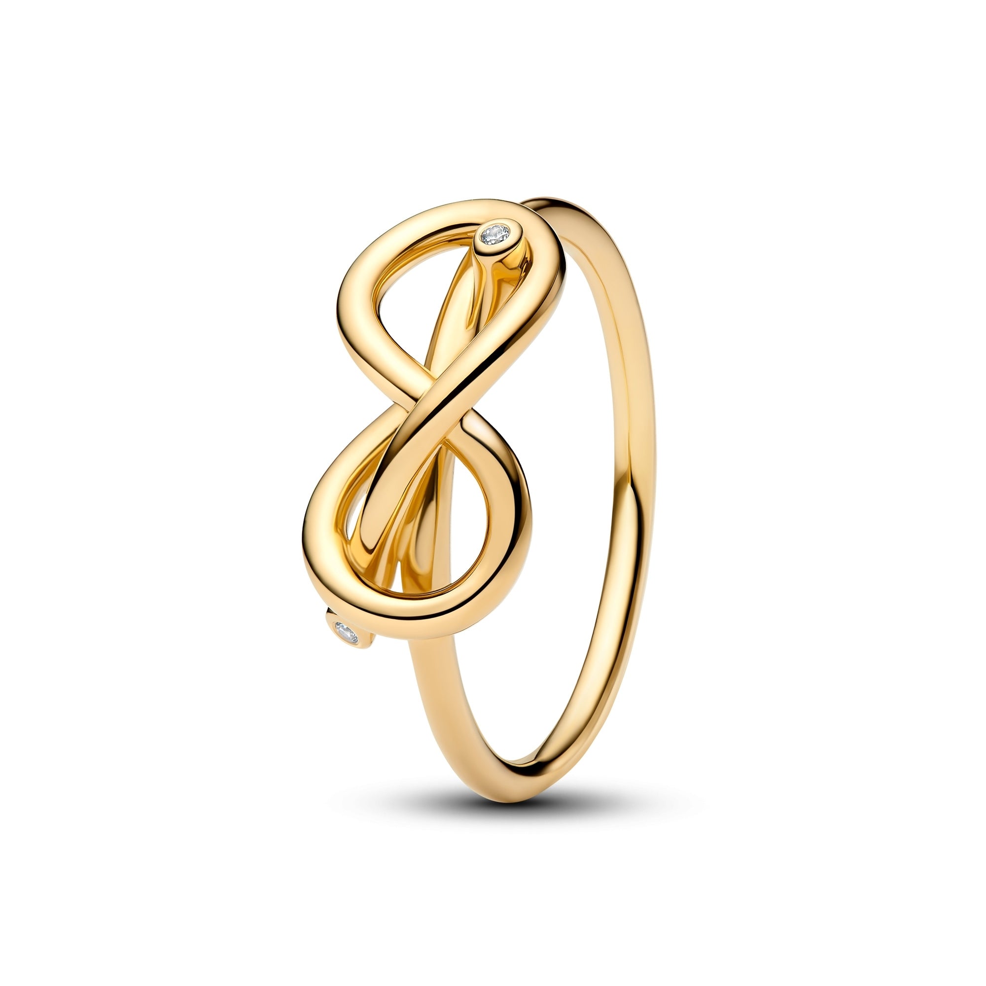 14k Gold-Plated Knotted Infinity Ring