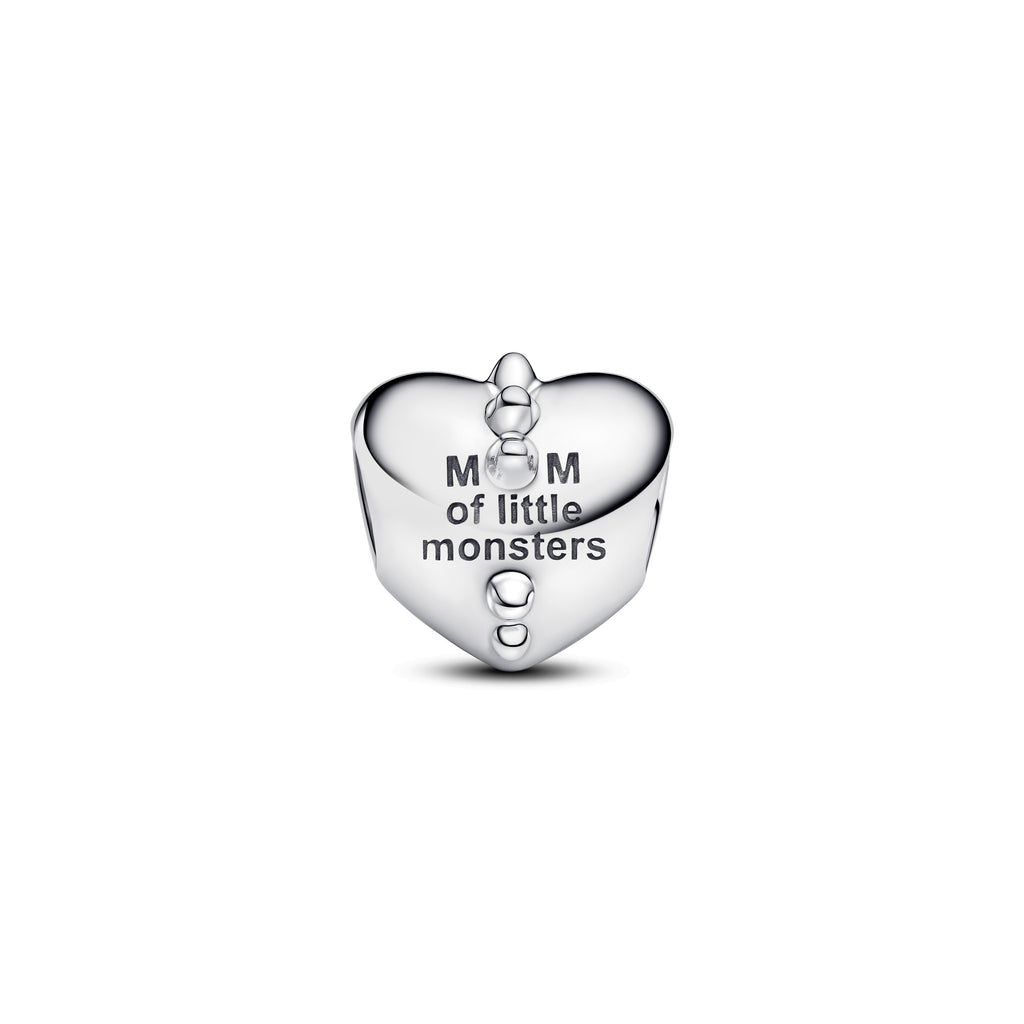 Mum's Little Monsters Heart Charm