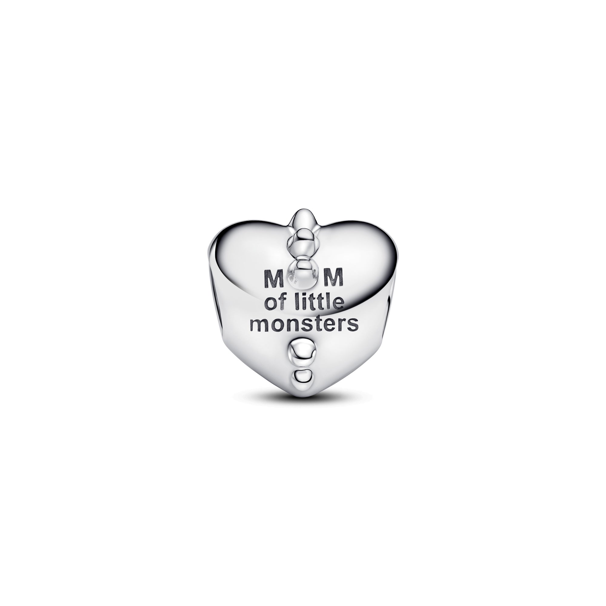 Mum's Little Monsters Heart Charm