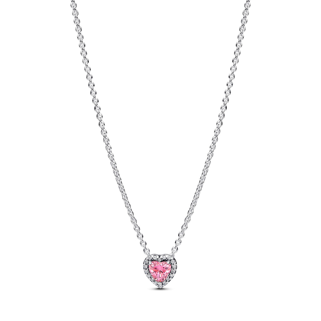Pink Elevated Heart Necklace 398425C02