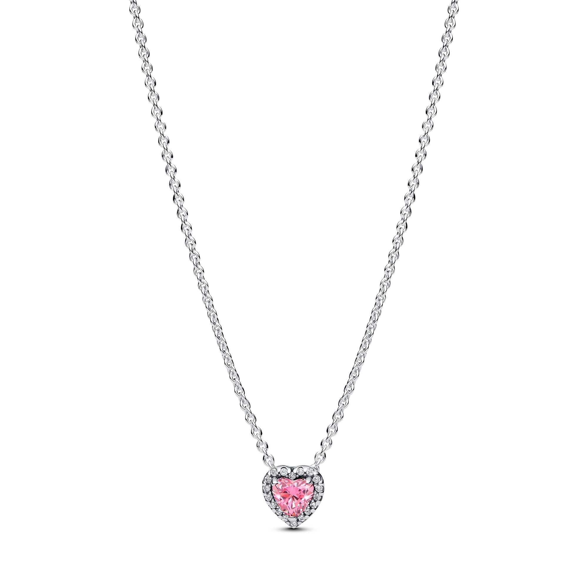 Pink Elevated Heart Necklace 398425C02
