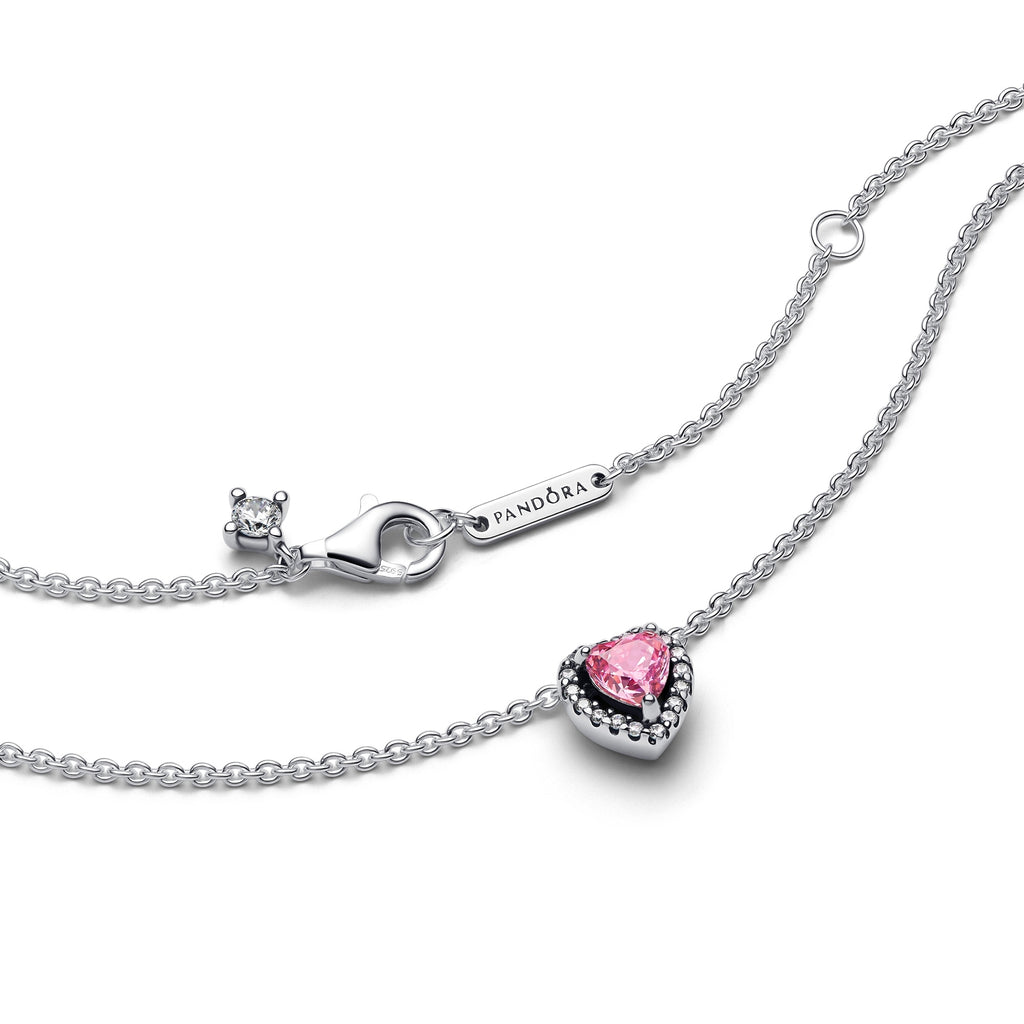 Pink Elevated Heart Necklace 398425C02