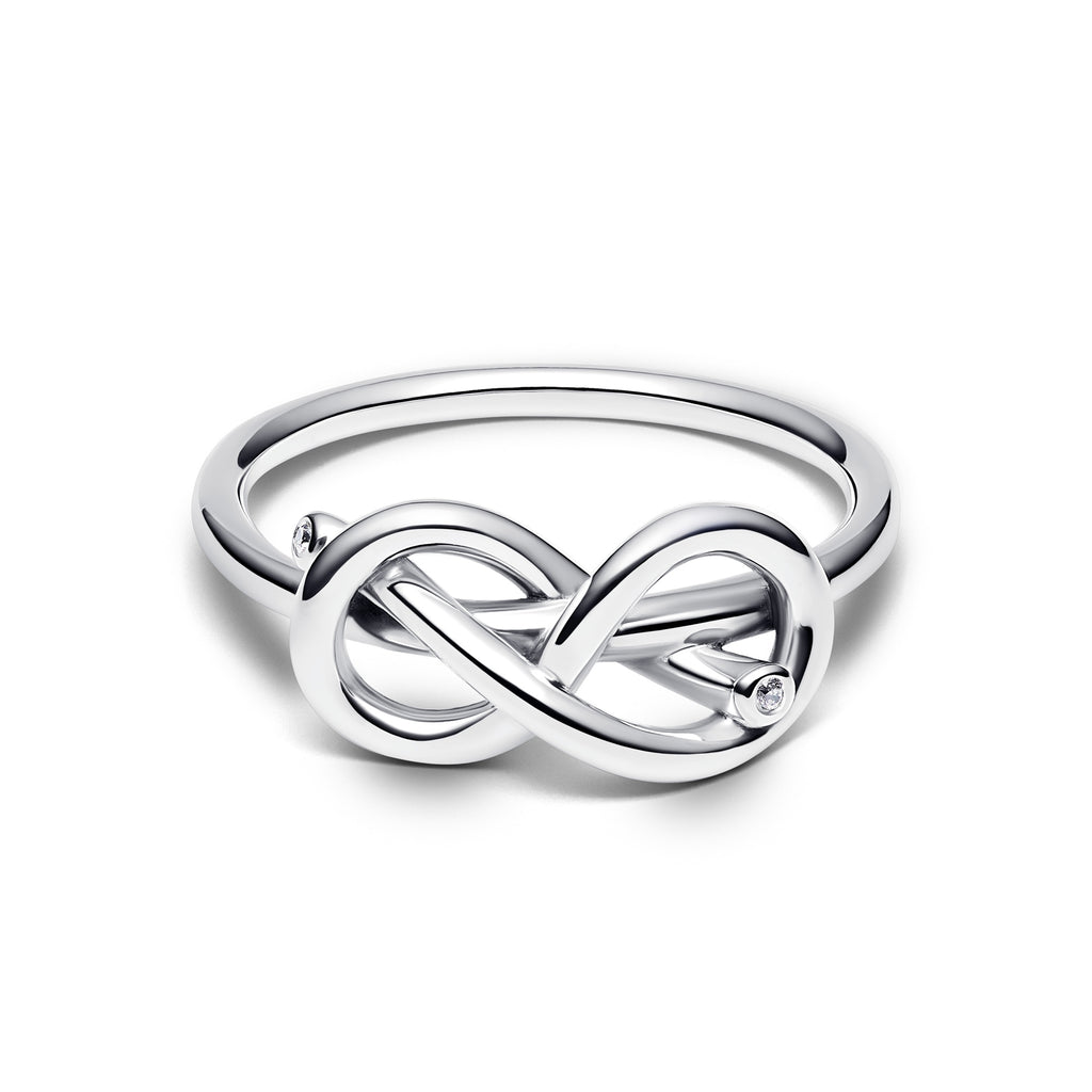 Sterling Silver Knotted Infinity Ring
