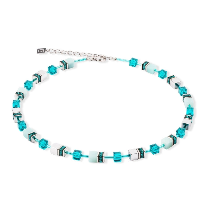 GeoCUBE® Iconic Precious necklace silver-green