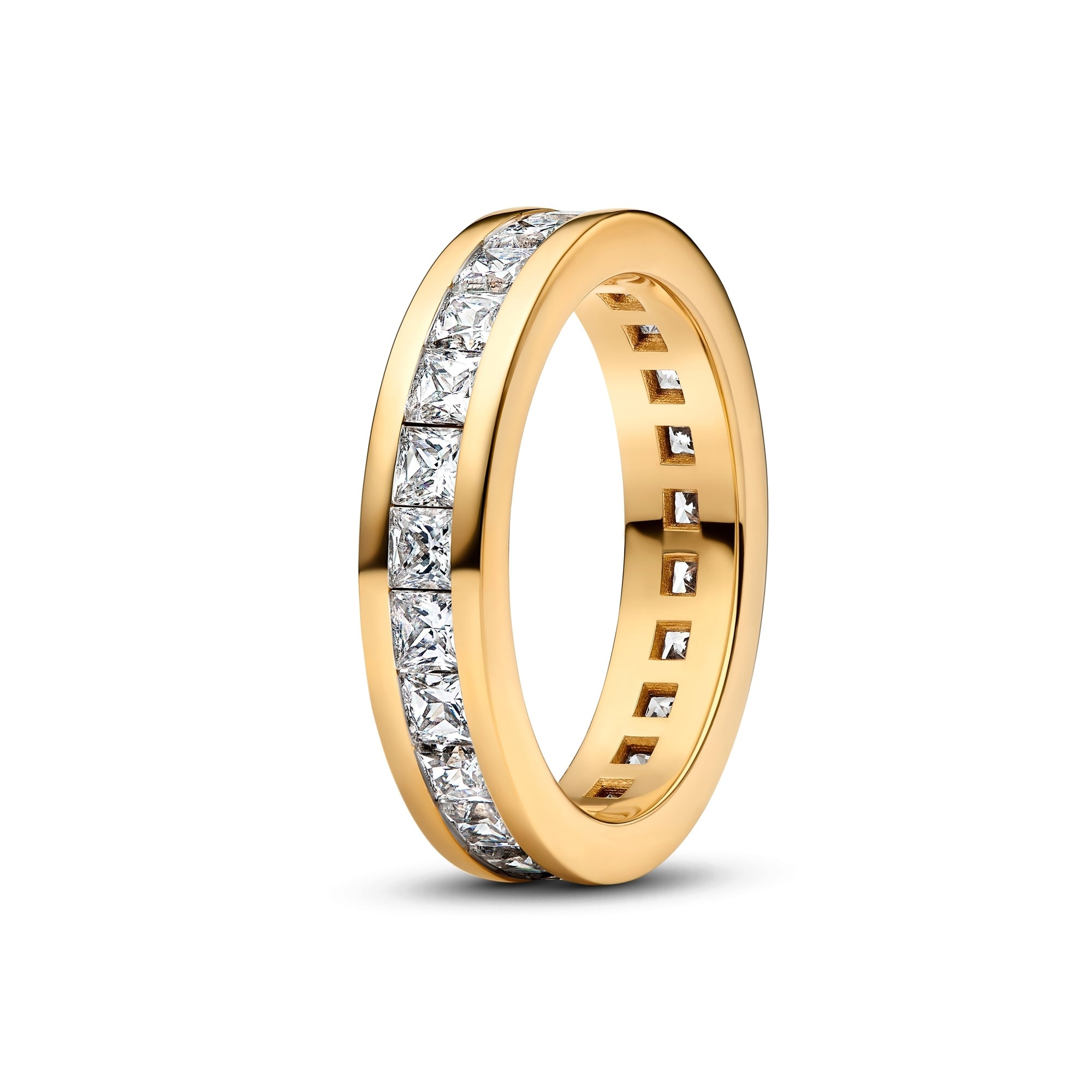 14k Gold-Plated Eternity Channel Ring