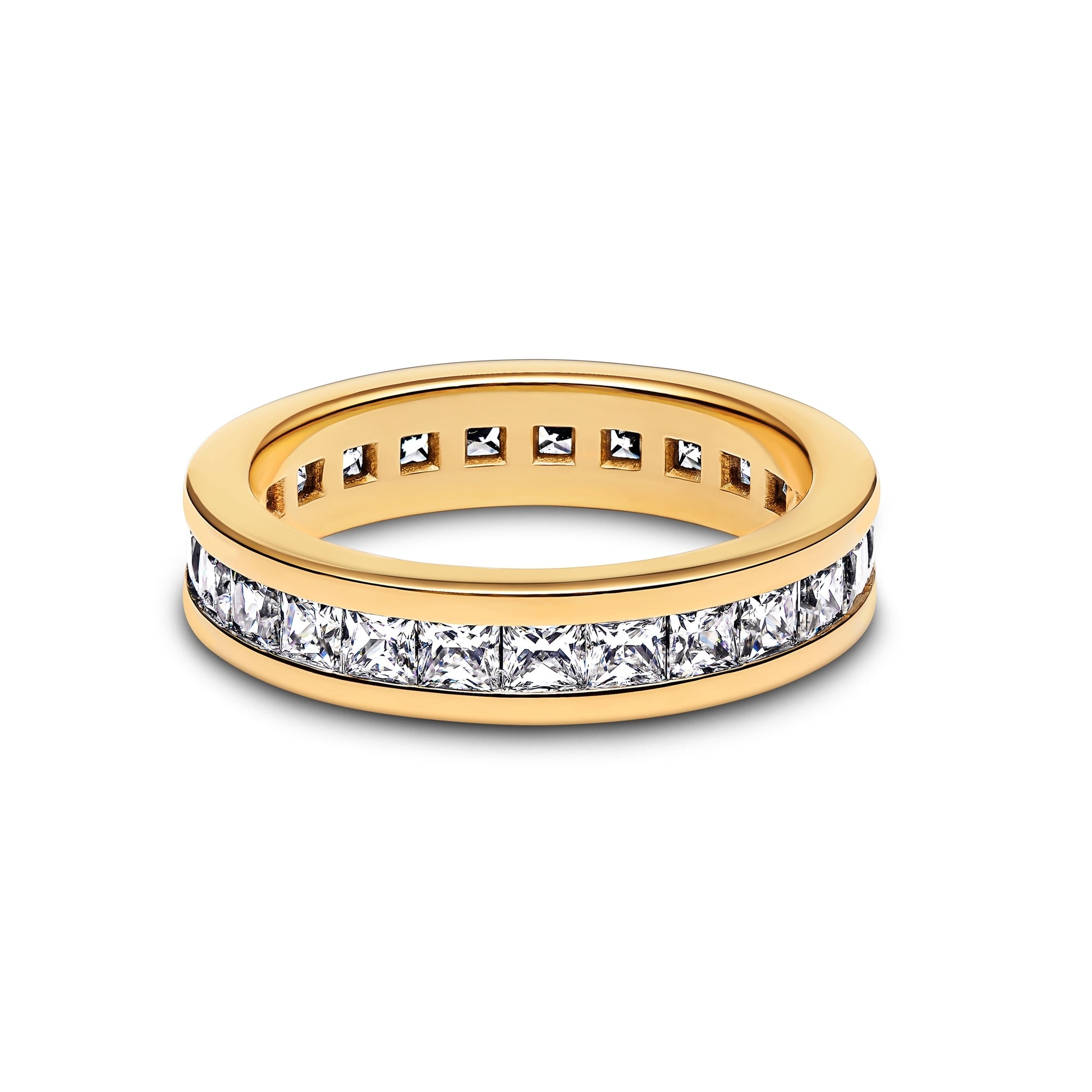 14k Gold-Plated Eternity Channel Ring