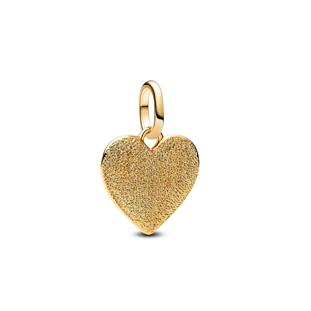 14k Gold-Plated Engravable Heart Medallion Charm