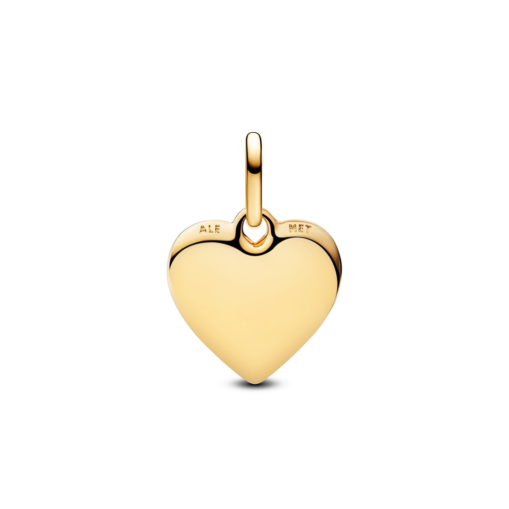 14k Gold-Plated Engravable Heart Medallion Charm