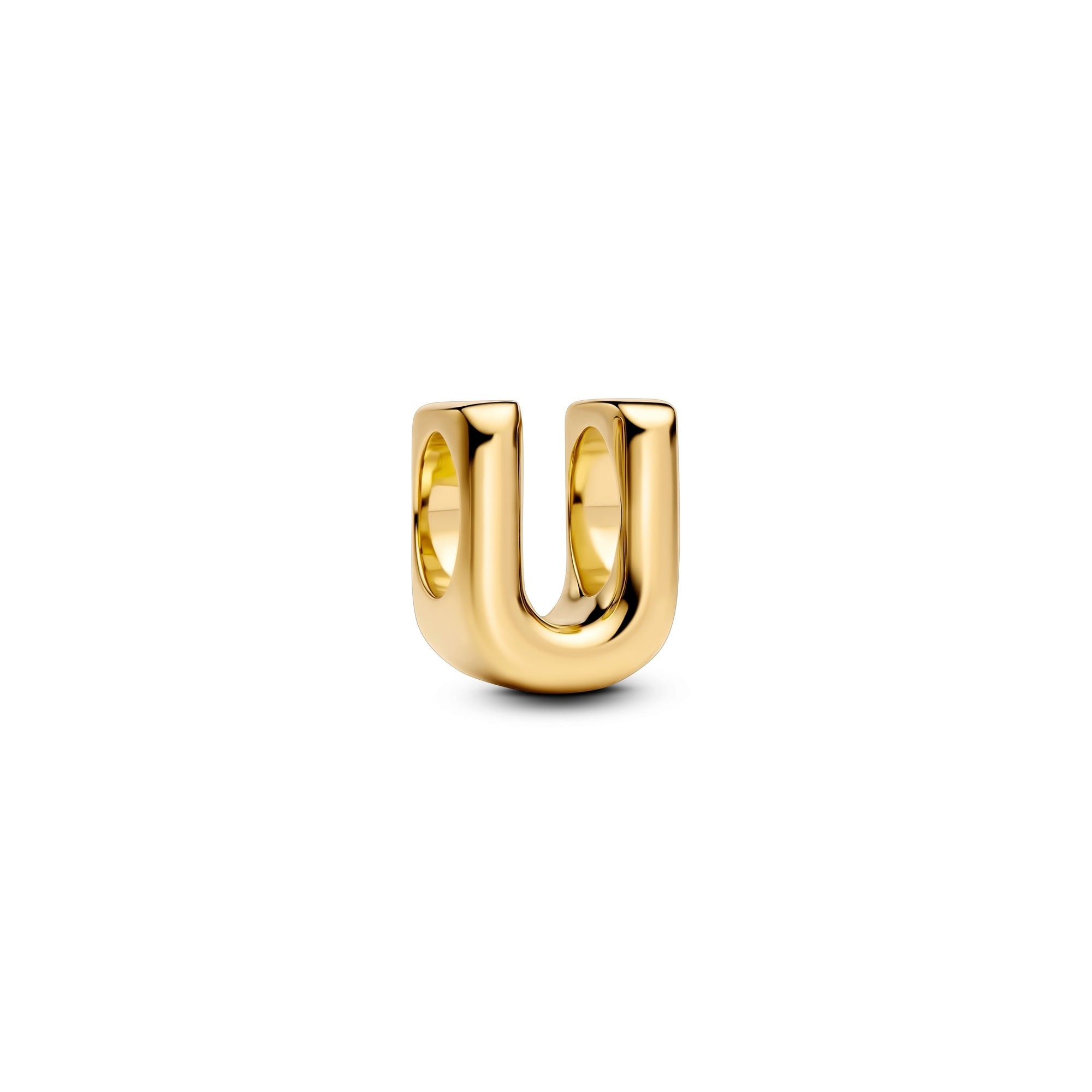 14k Gold-Plated Letter U Alphabet Charm