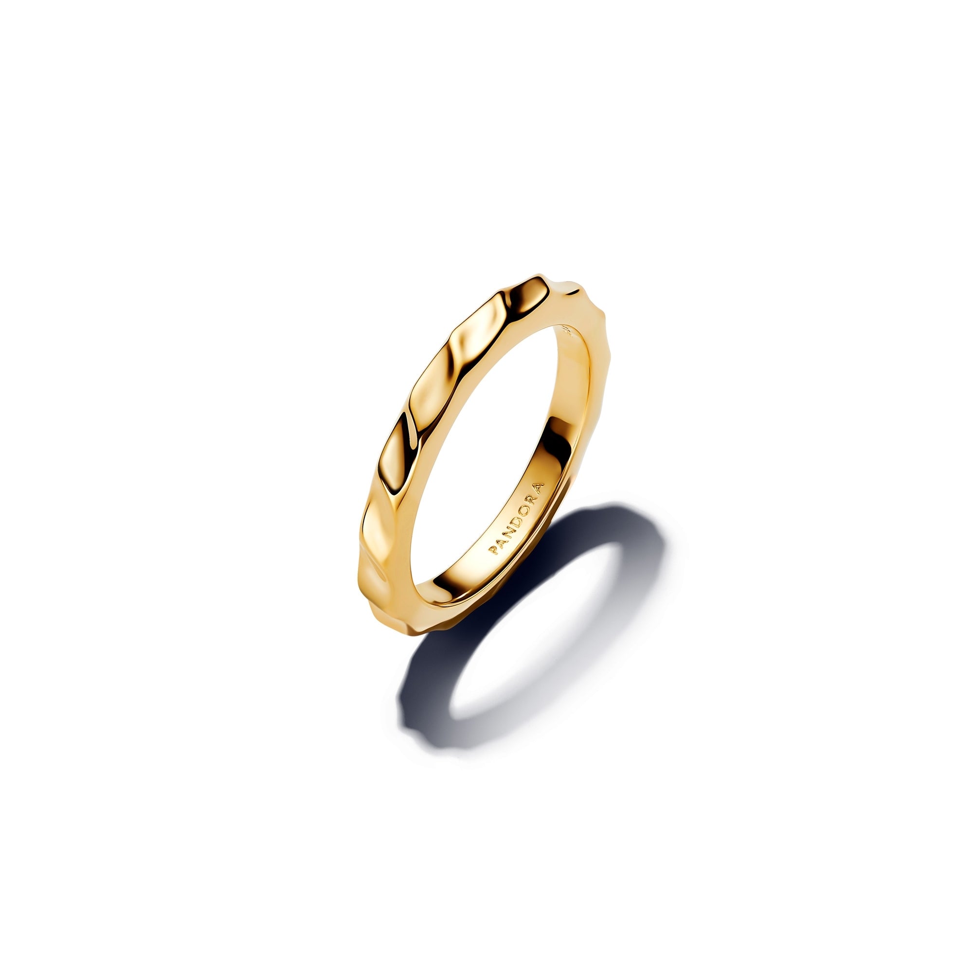 14k Gold-Plated Rippled Band Ring
