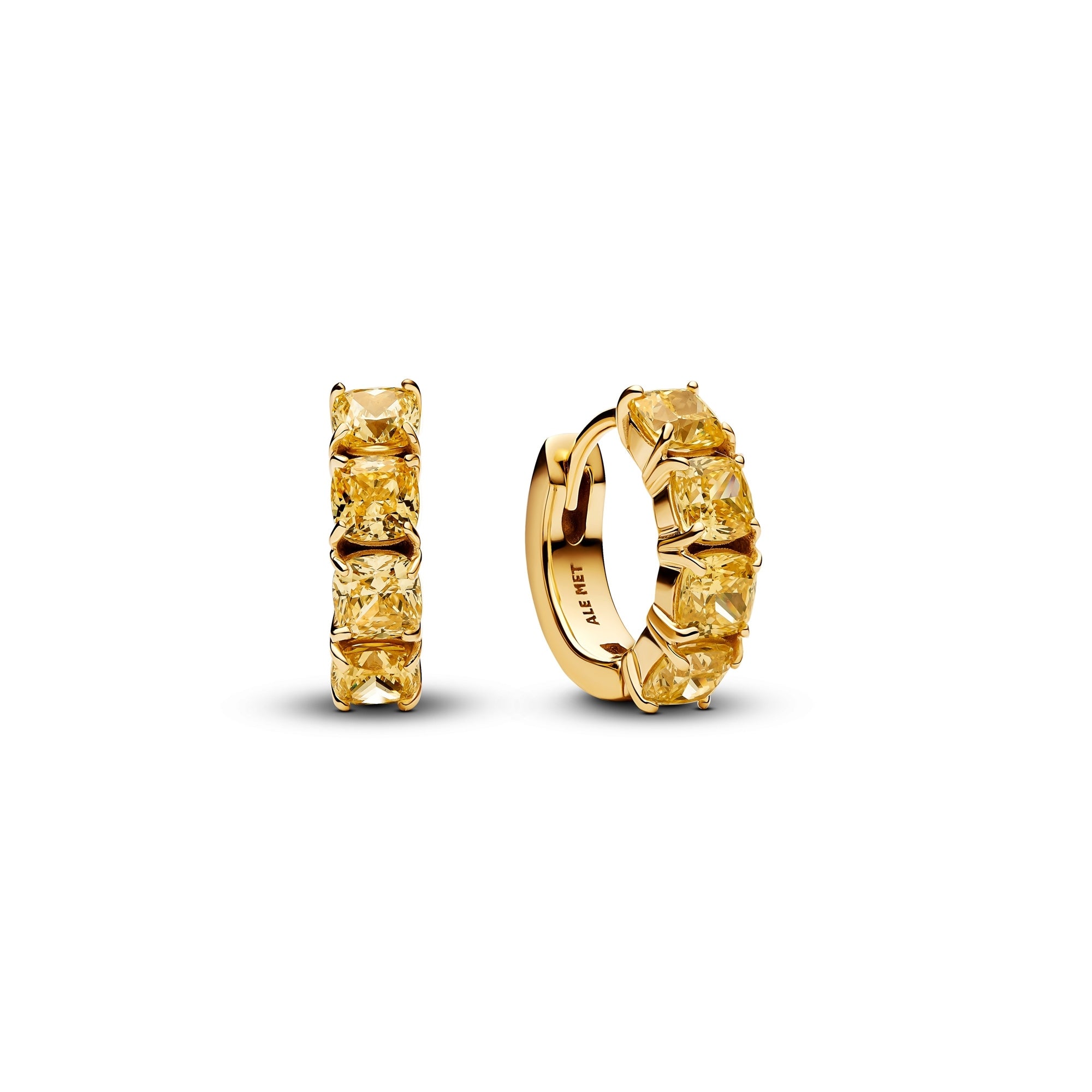 14k Gold-Plated Yellow Hoop Earrings