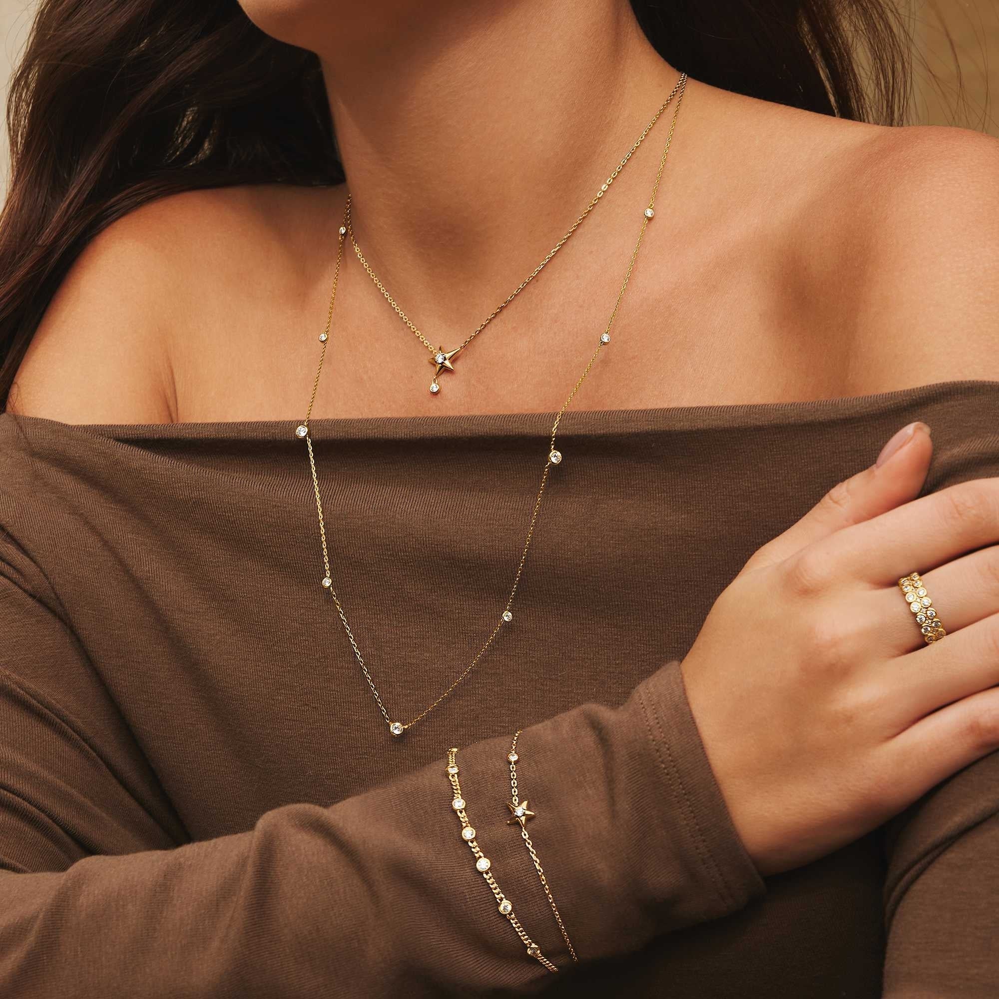 Gold Sparkling Star Bracelet