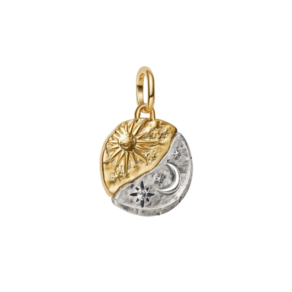 Sun and Moon Medallion Charm