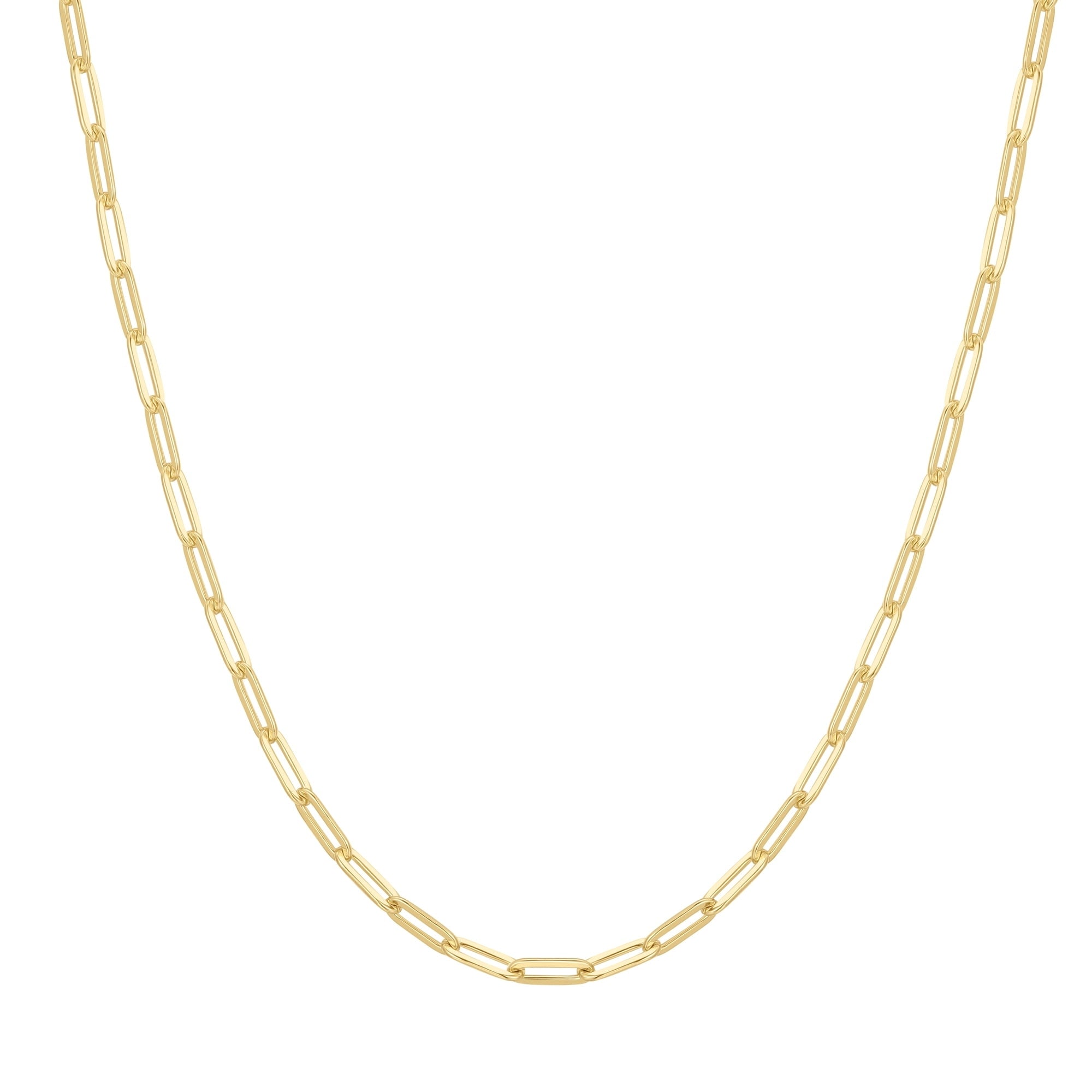 Gold Paper Clip Chain Necklace