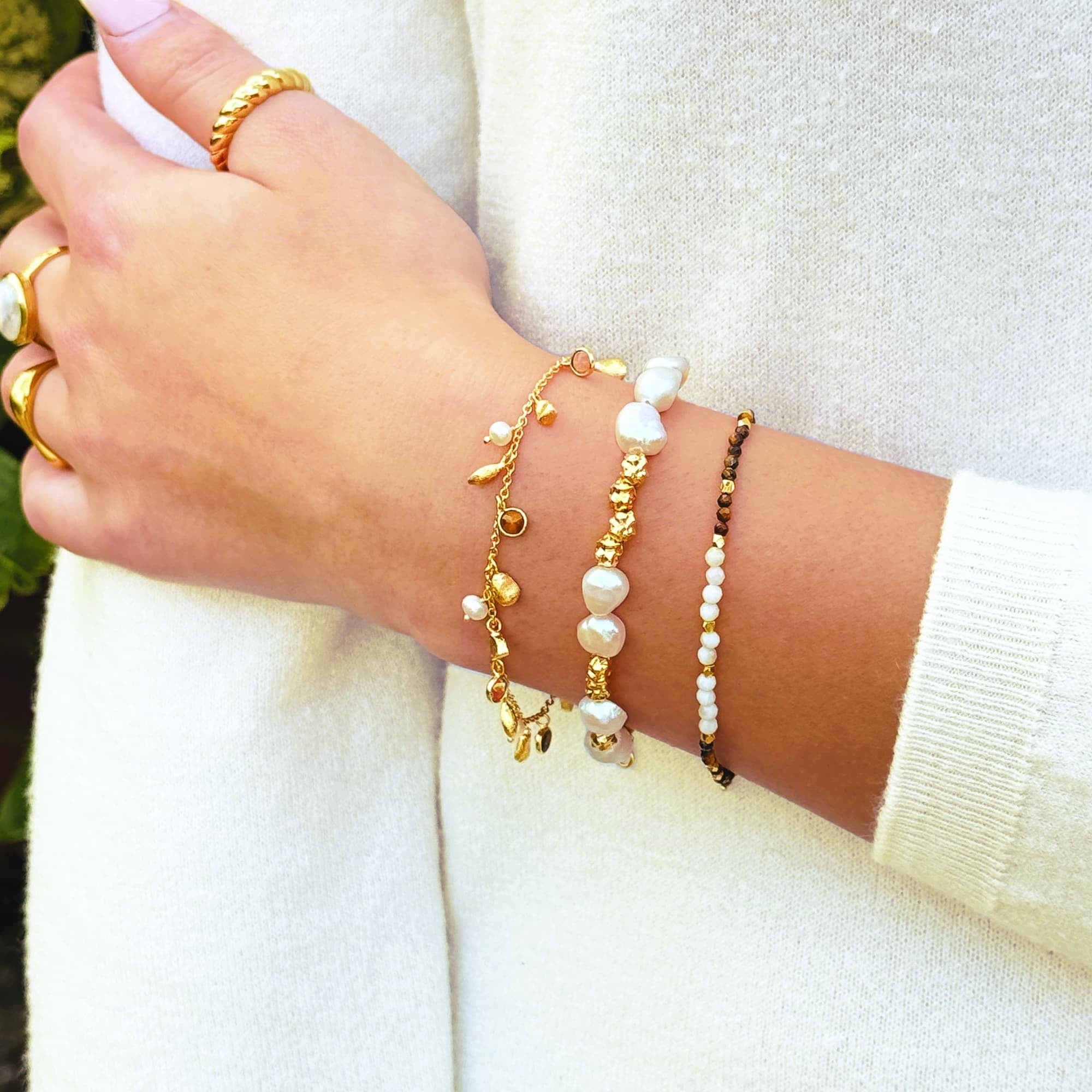 Assisi Gemstone Mini Charm Bracelet