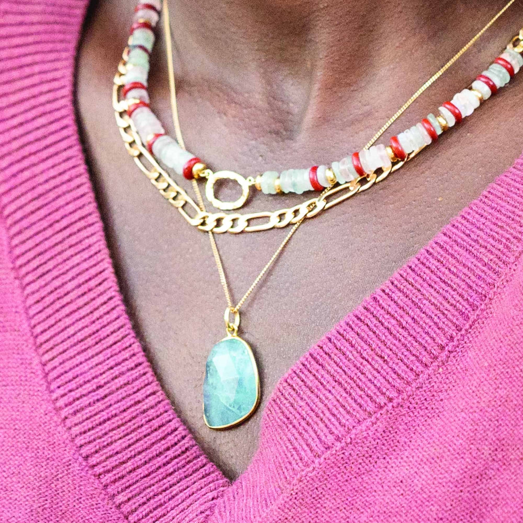 Amazonia Gemstone Pendant Necklace