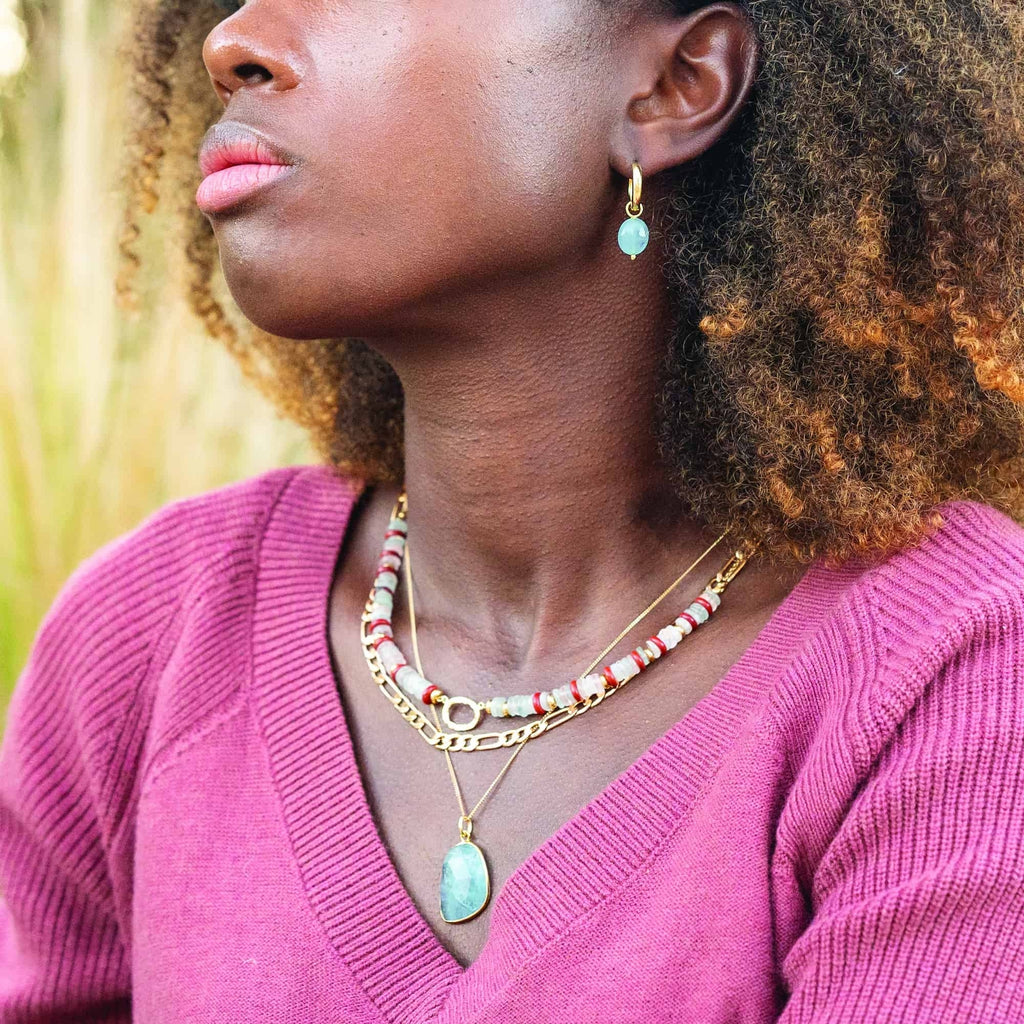 Amazonia Gemstone Pendant Necklace