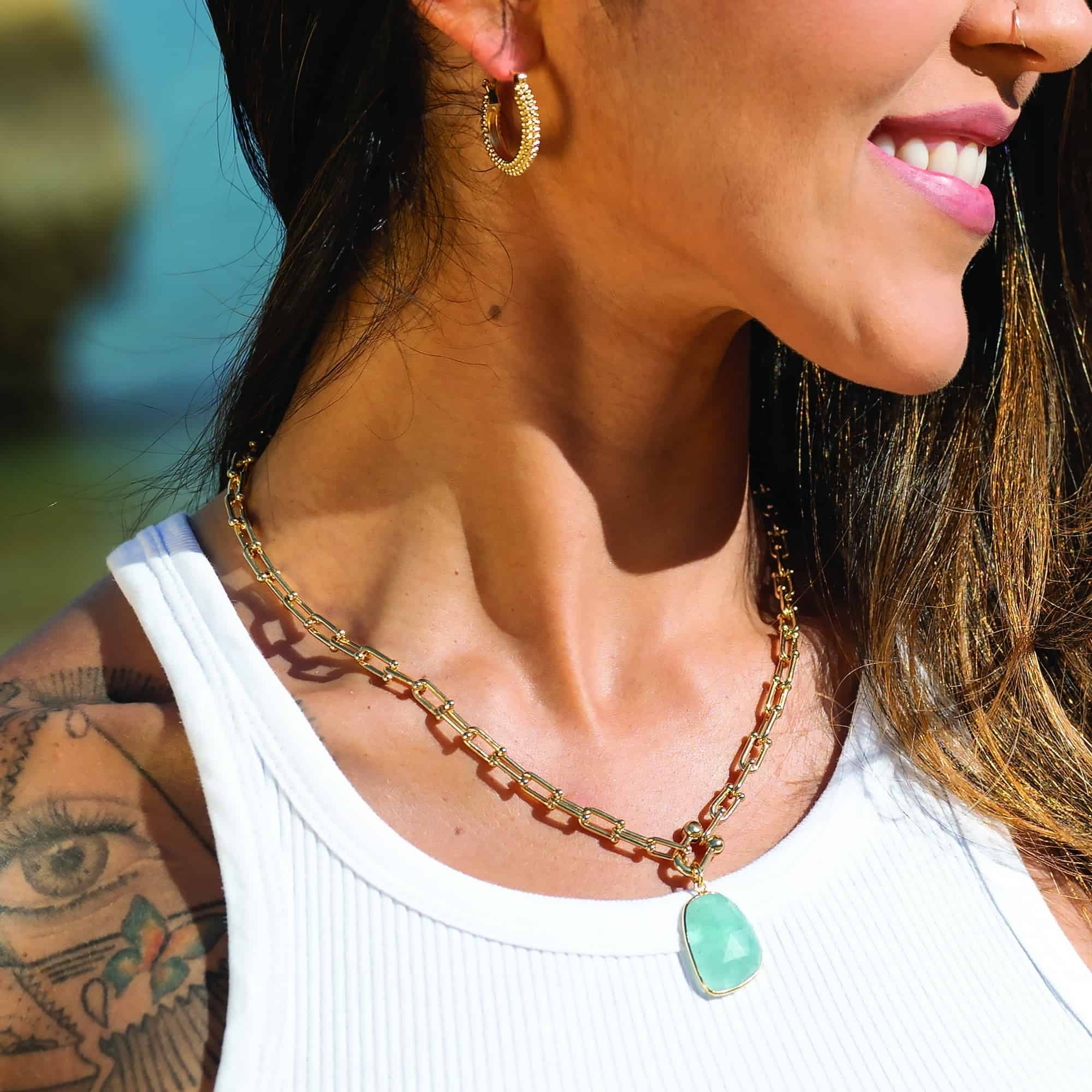 Amazonia Gemstone Pendant Necklace