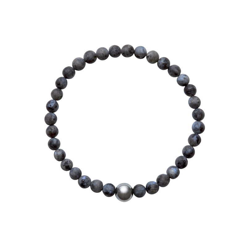 ARO Tahitian Pearl & Larvikite Bracelet - Small