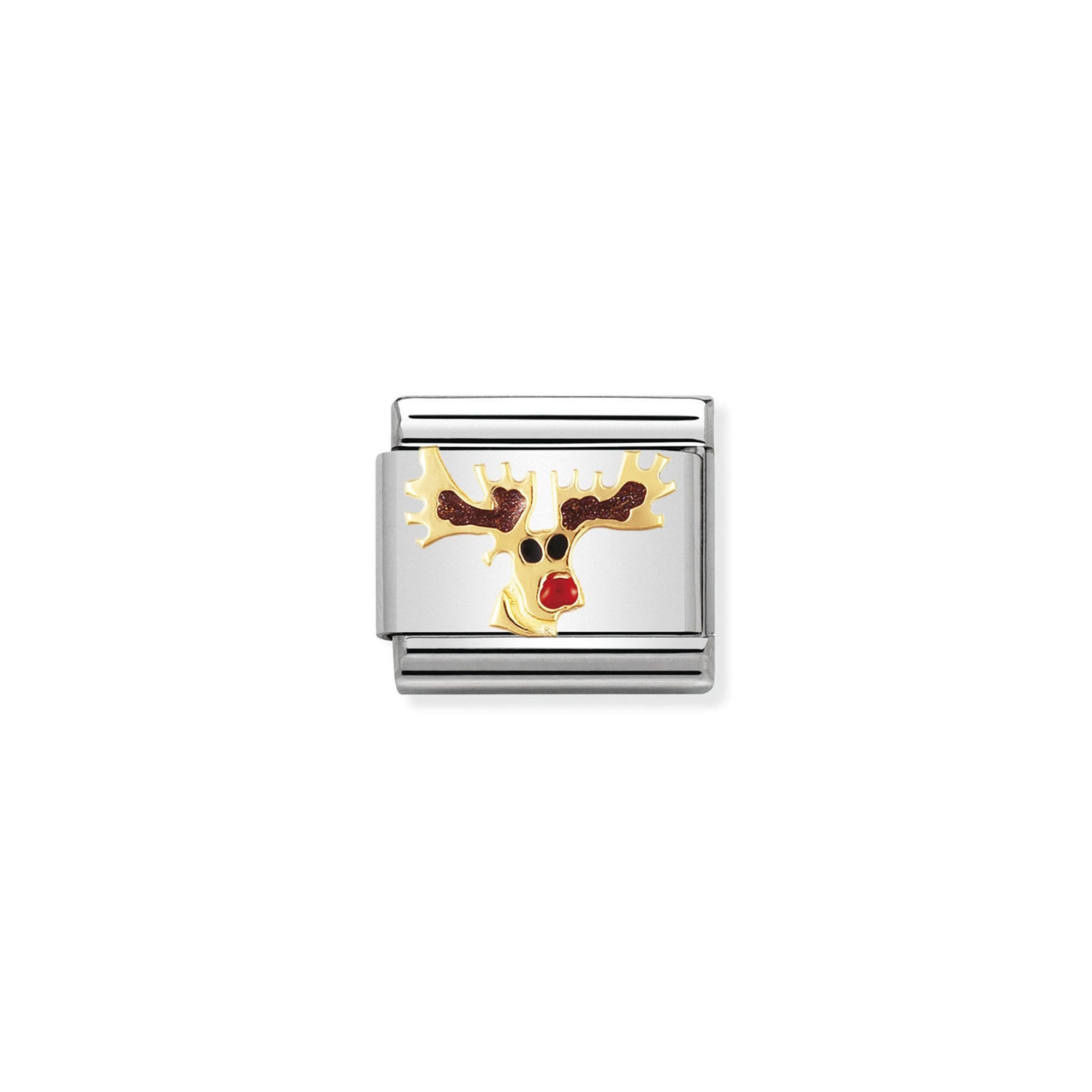 COMPOSABLE Classic CHRISTMAS in stainless steel with enamel and 18k gold Reindeer