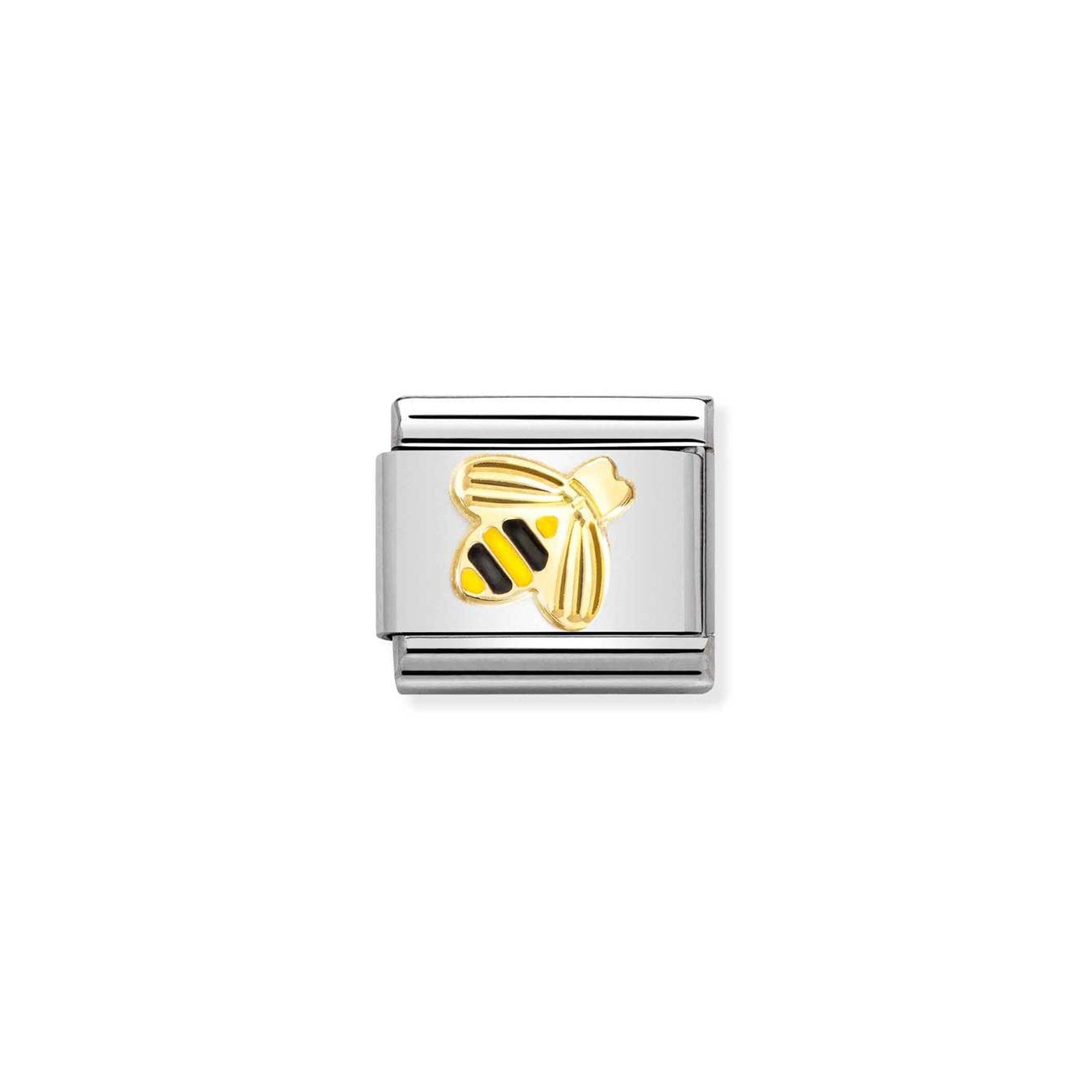Composable Classic SYMBOLS steel, enamel and 18k gold Diamond-coated Bee