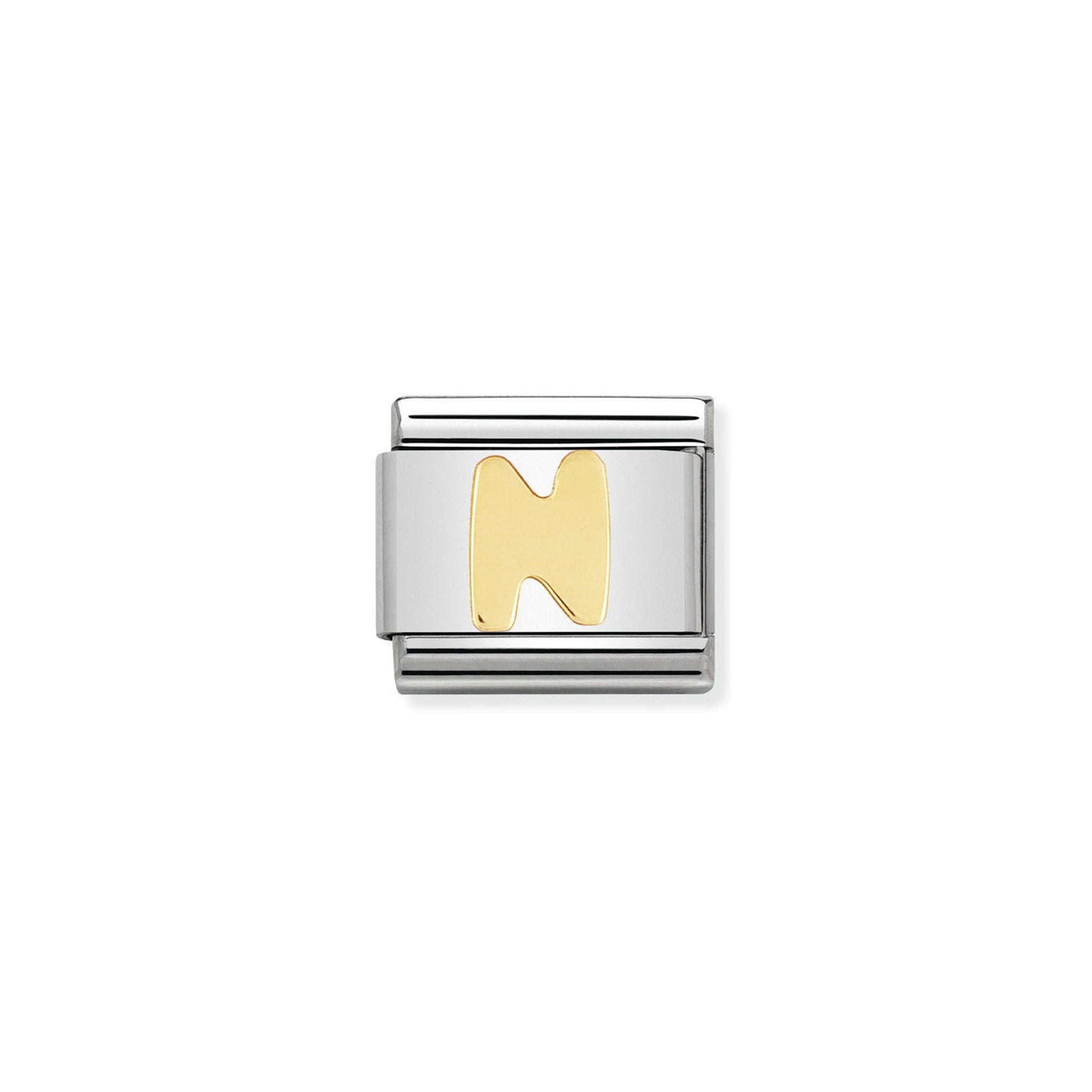 COMPOSABLE Classic LETTERS in stainless steel with 18k gold N