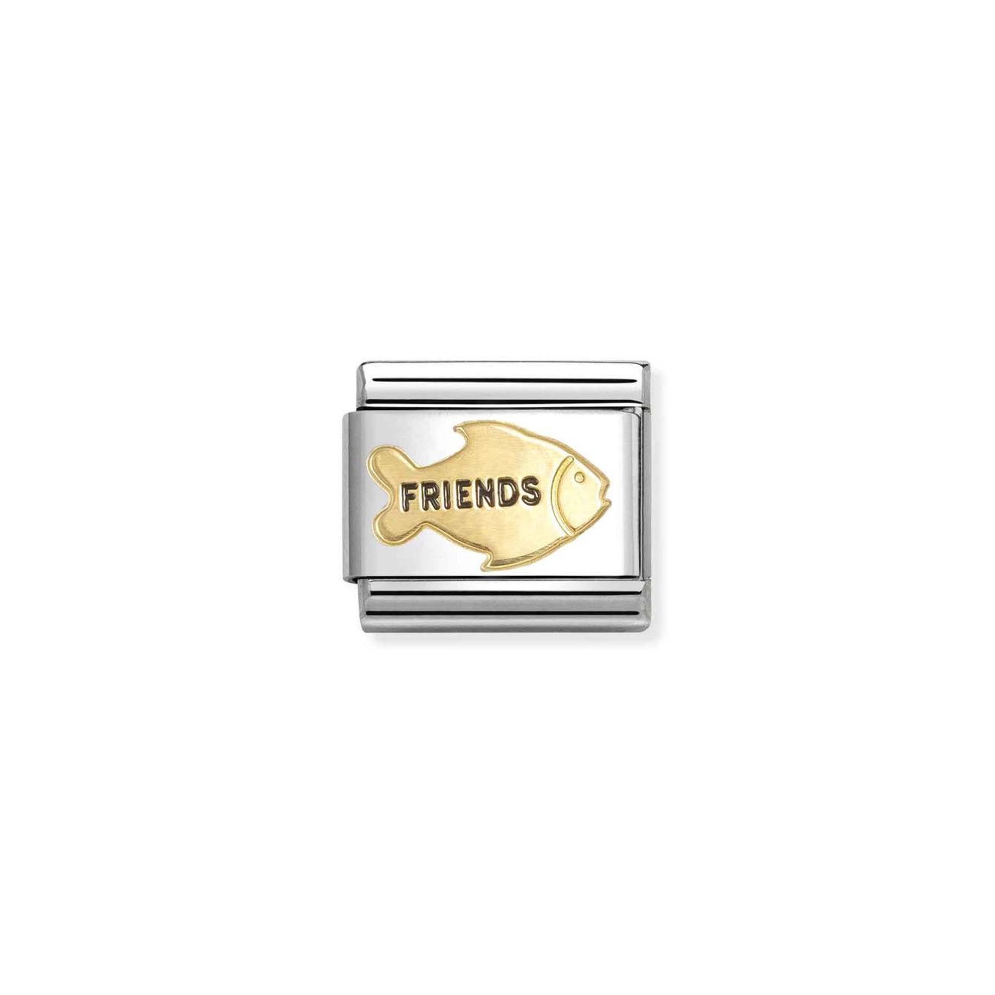 Composable Classic SYMBOLS steel, enamel and 18k gold Friends fish