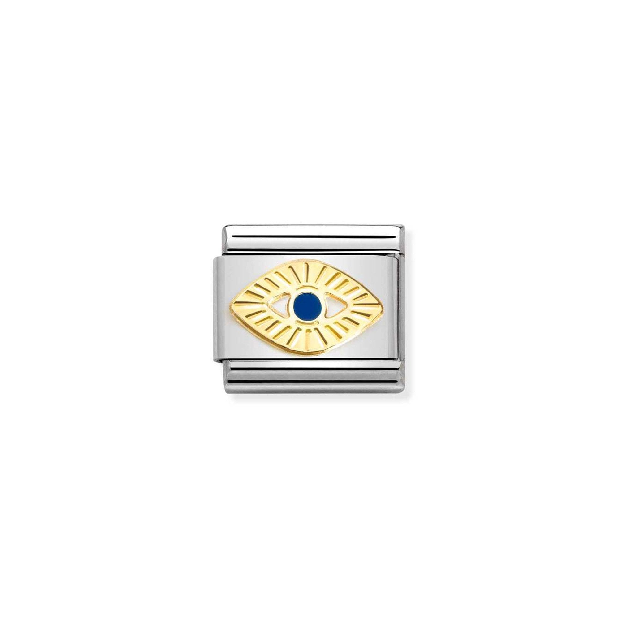 Composable Classic SYMBOLS steel, enamel and 18k gold Diamond-coated God Eye