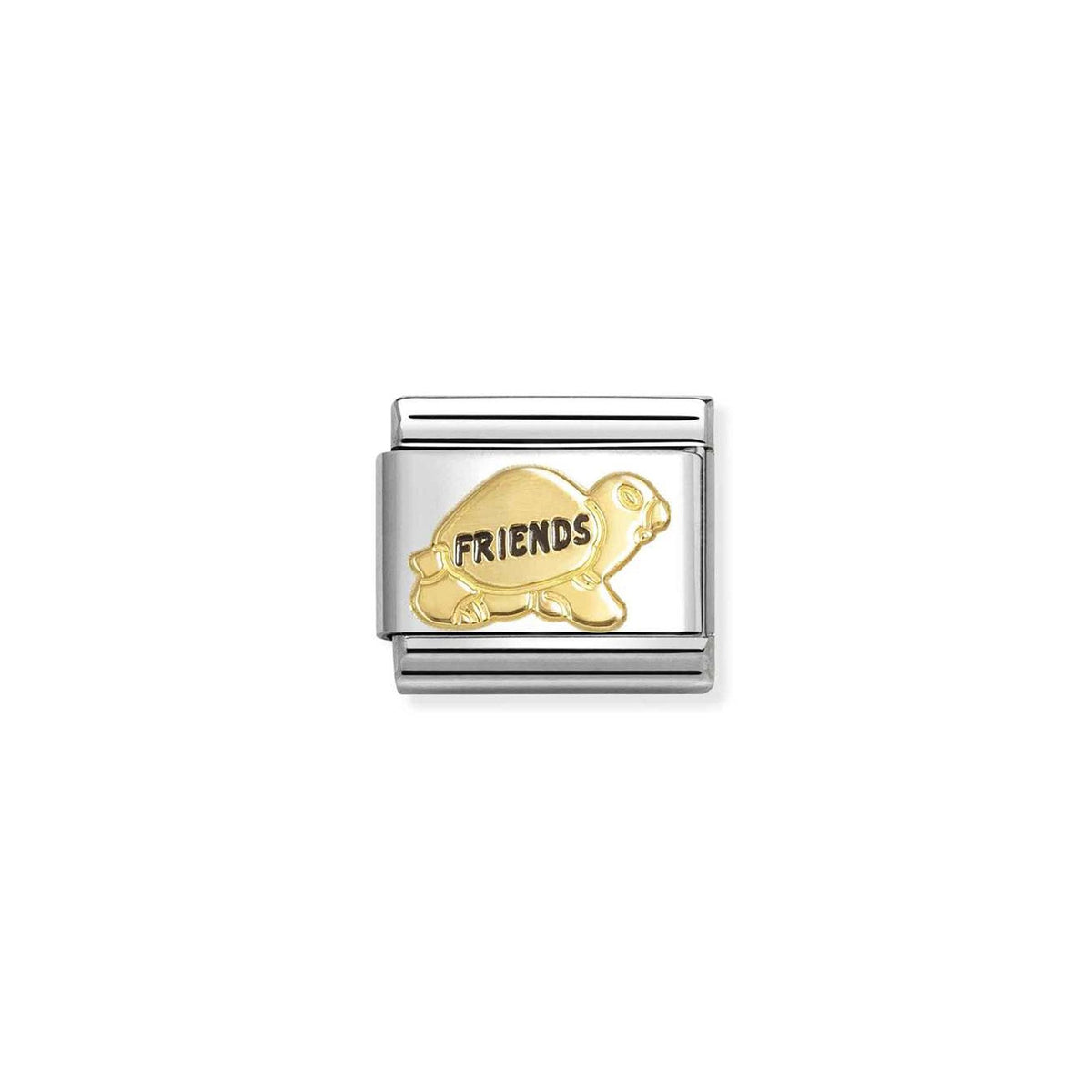 Composable Classic SYMBOLS steel, enamel and 18k gold Friends turtle