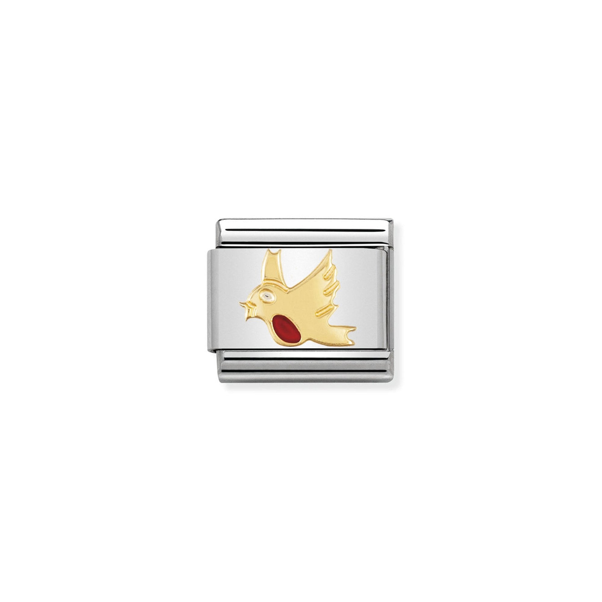 COMPOSABLE Classic AIR ANIMALS  in stainless steel with enamel and 18k gold Robin