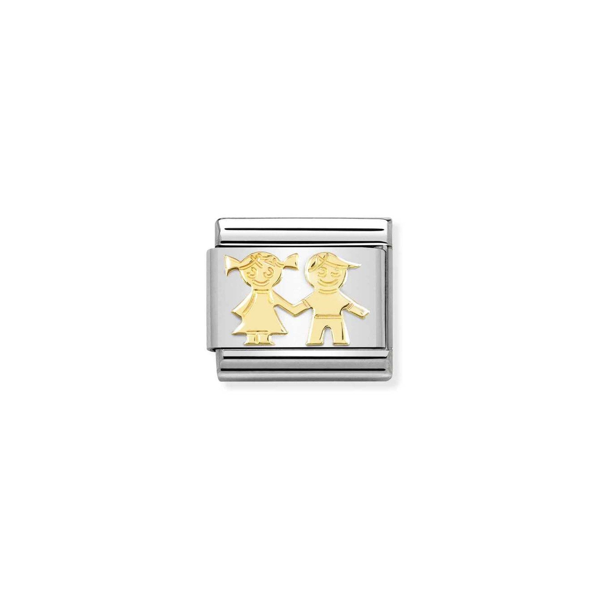 Composable Classic SYMBOLS and steel and 18k gold Sister and brother
