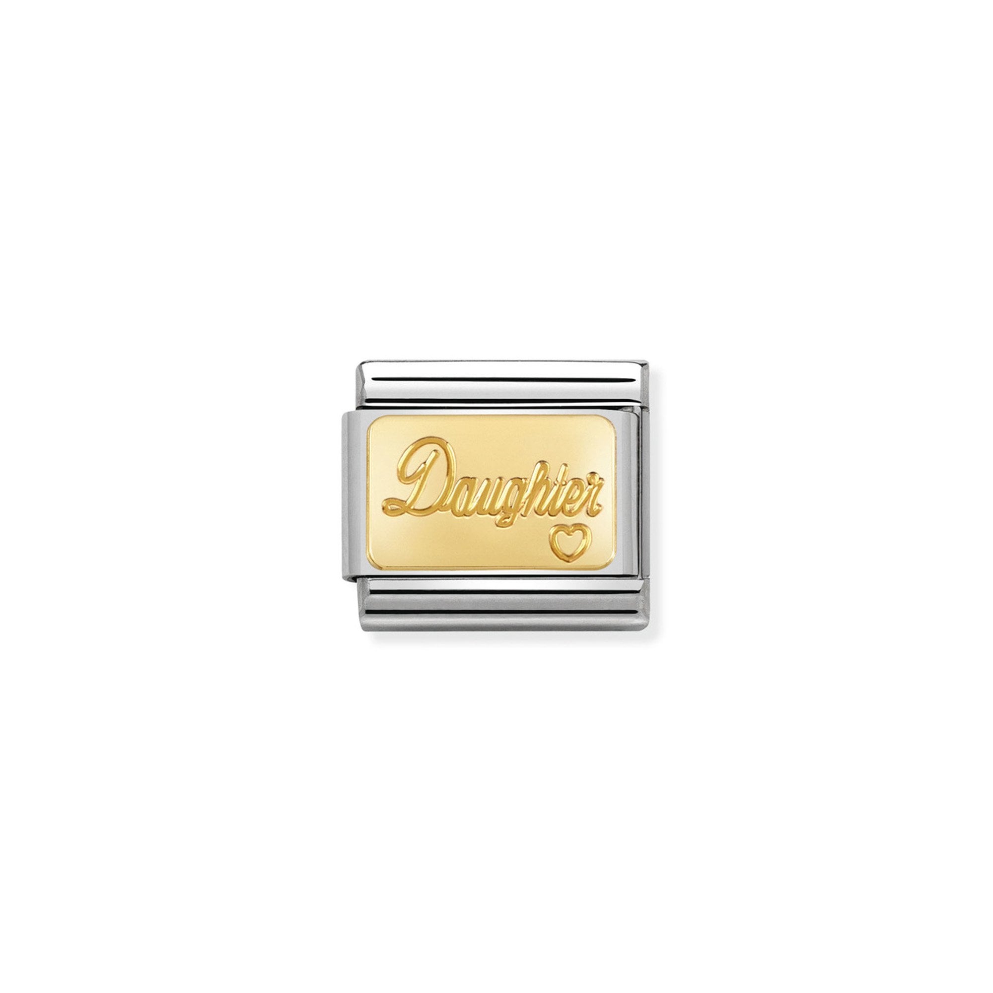 COMPOSABLE Classic ENGRAVED SIGNS in stainless steel with 18k gold CUSTOM Daughter