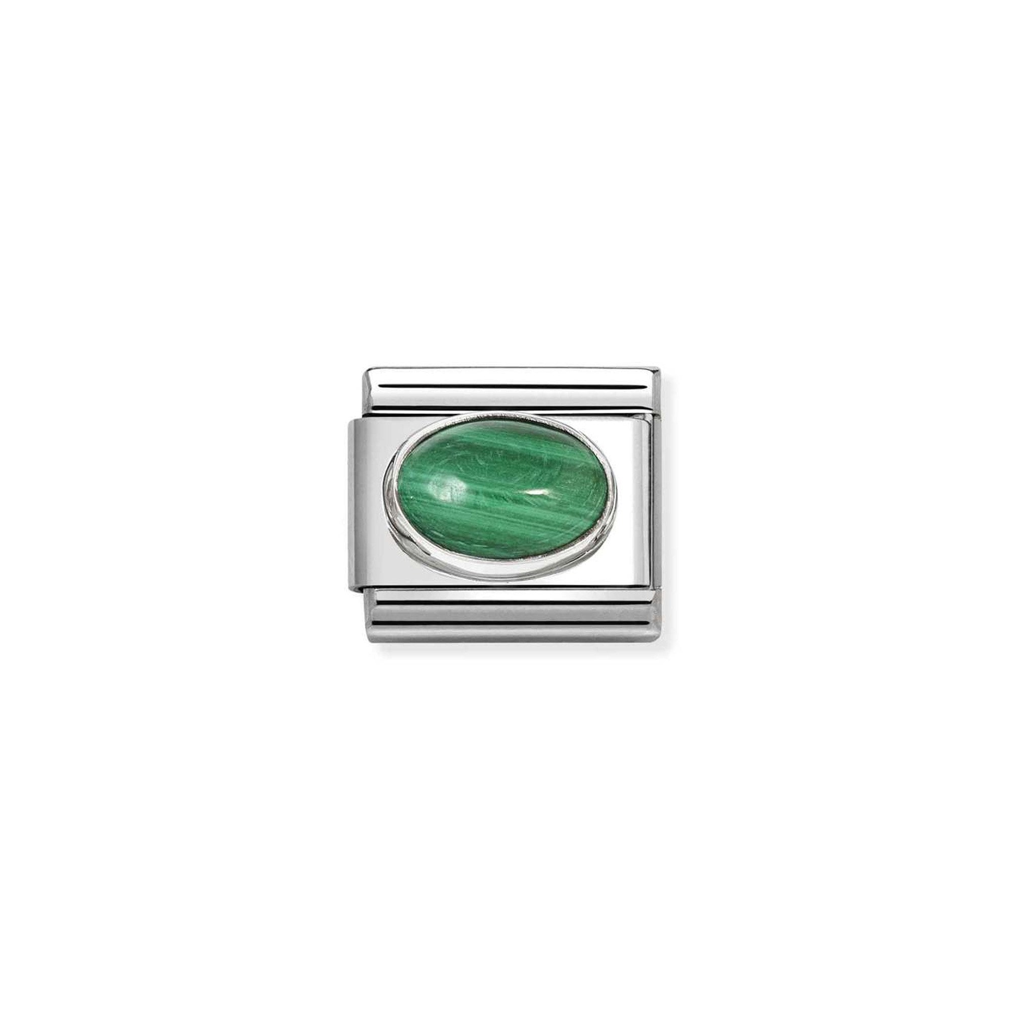 Composable Classic HARD STONES steel and 925 sterling silver MALACHITE