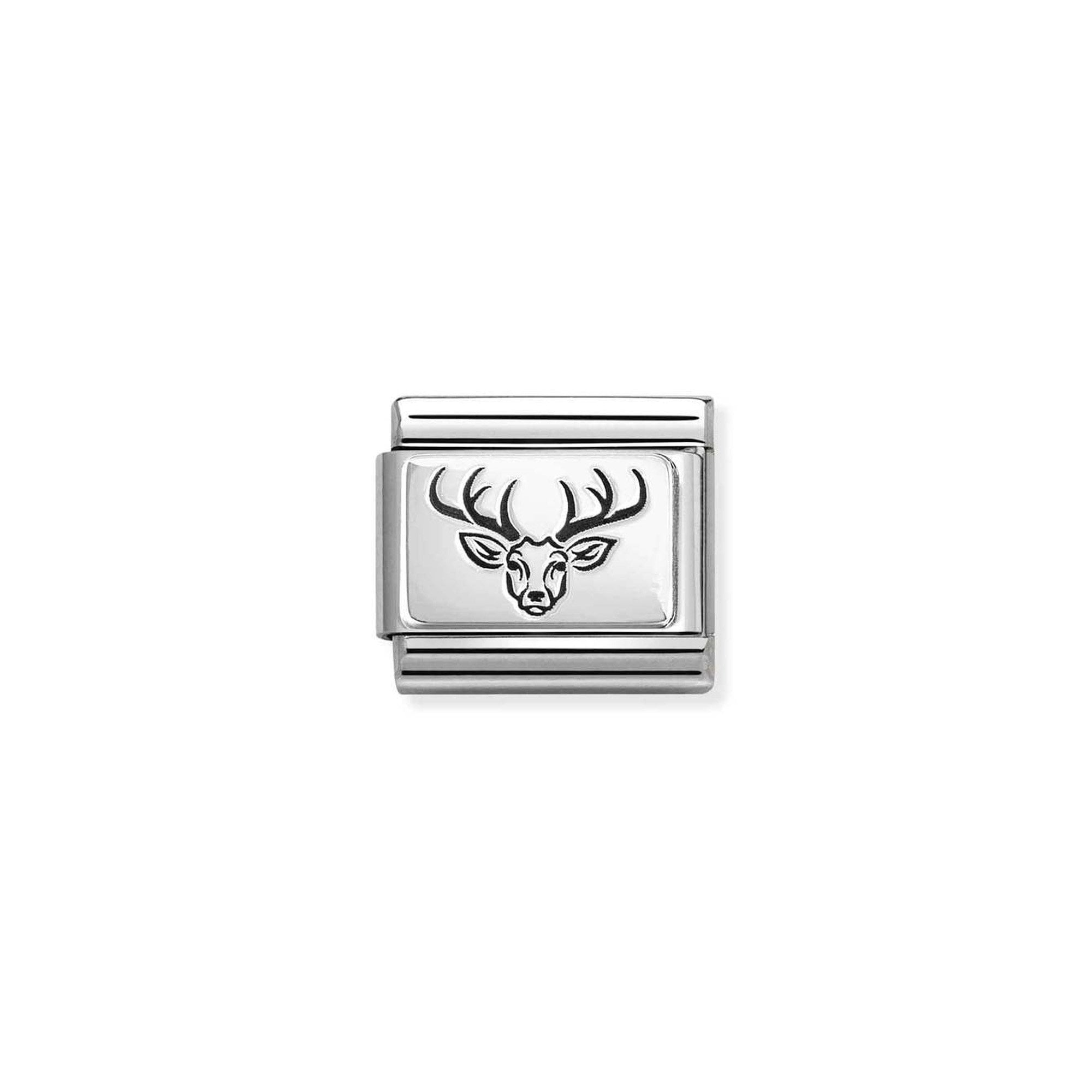 Composable Classic PLATES (IC) steel and 925 sterling silver Stag head