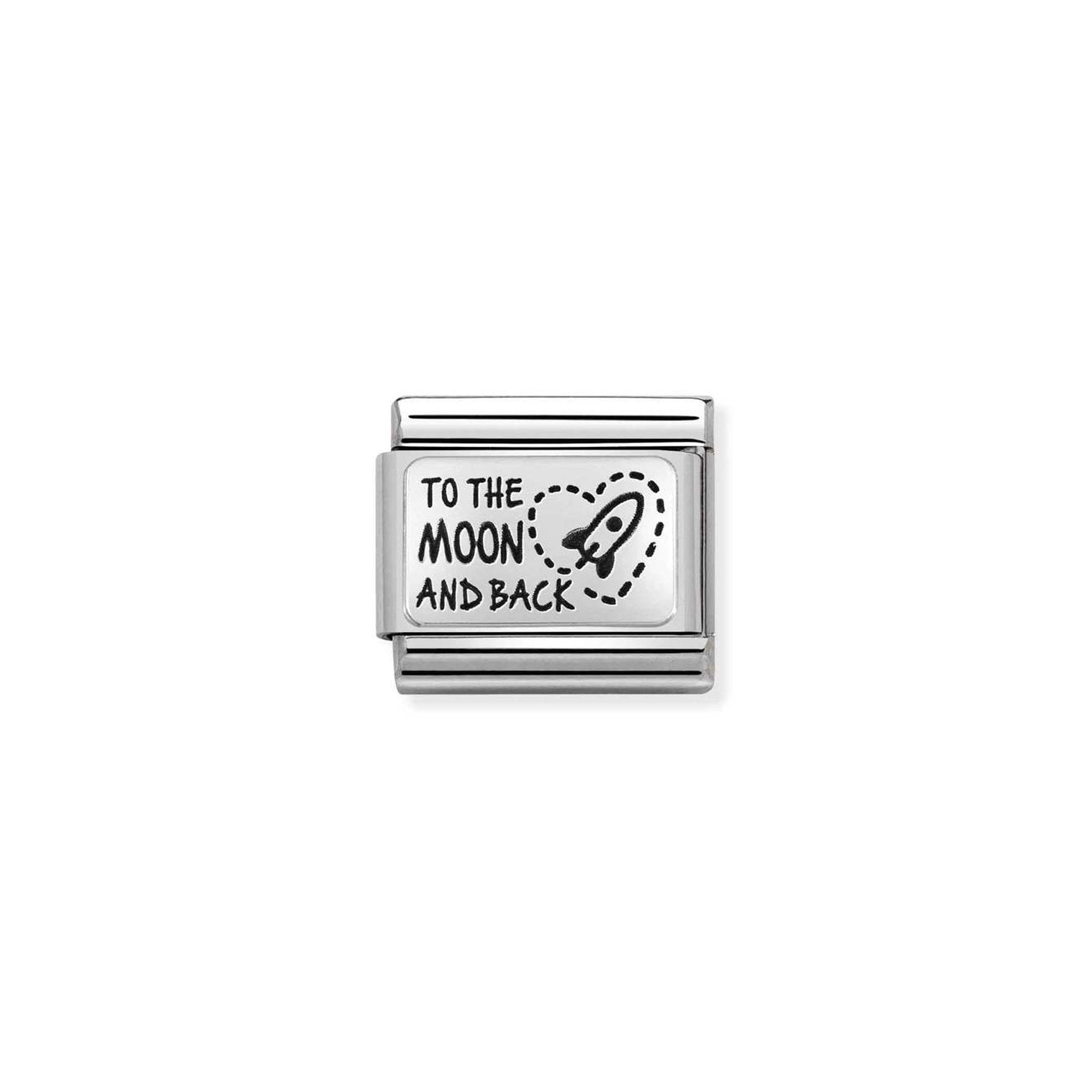 Composable Classic PLATES (IC) steel and 925 sterling silver To the moon and back